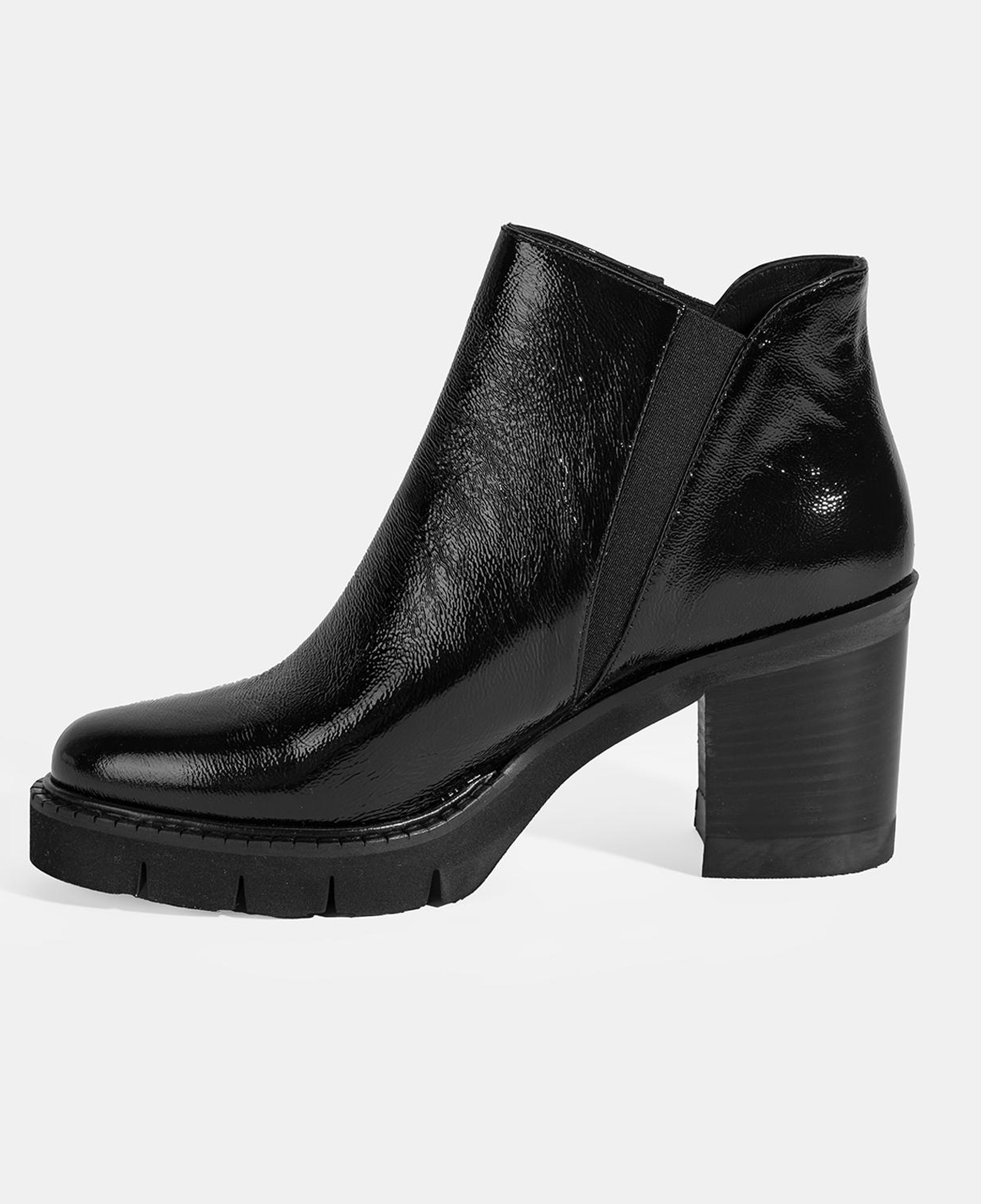 Luca Grossi Kadın Siyah Platform Topuklu Rugan Bot