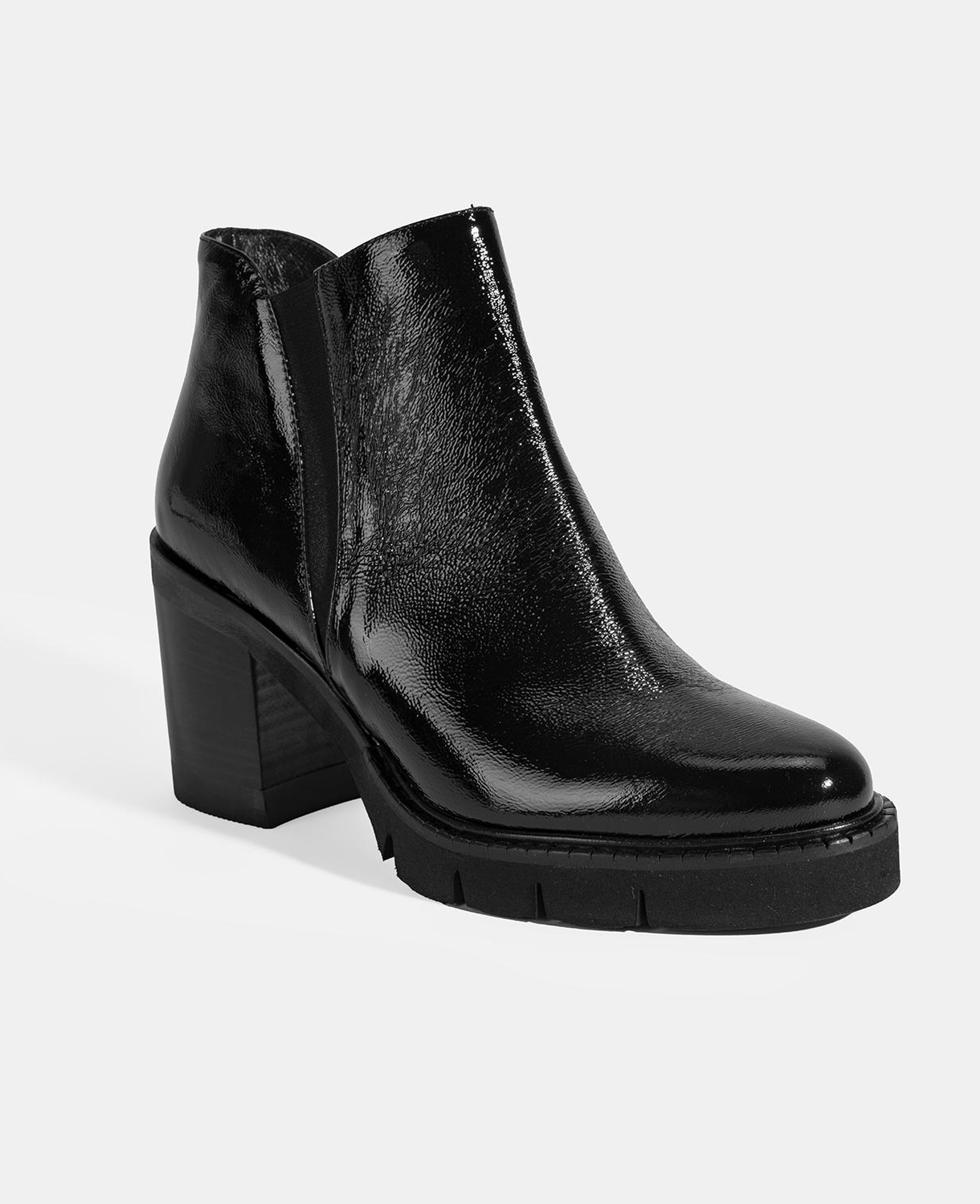 Luca Grossi Kadın Siyah Platform Topuklu Rugan Bot