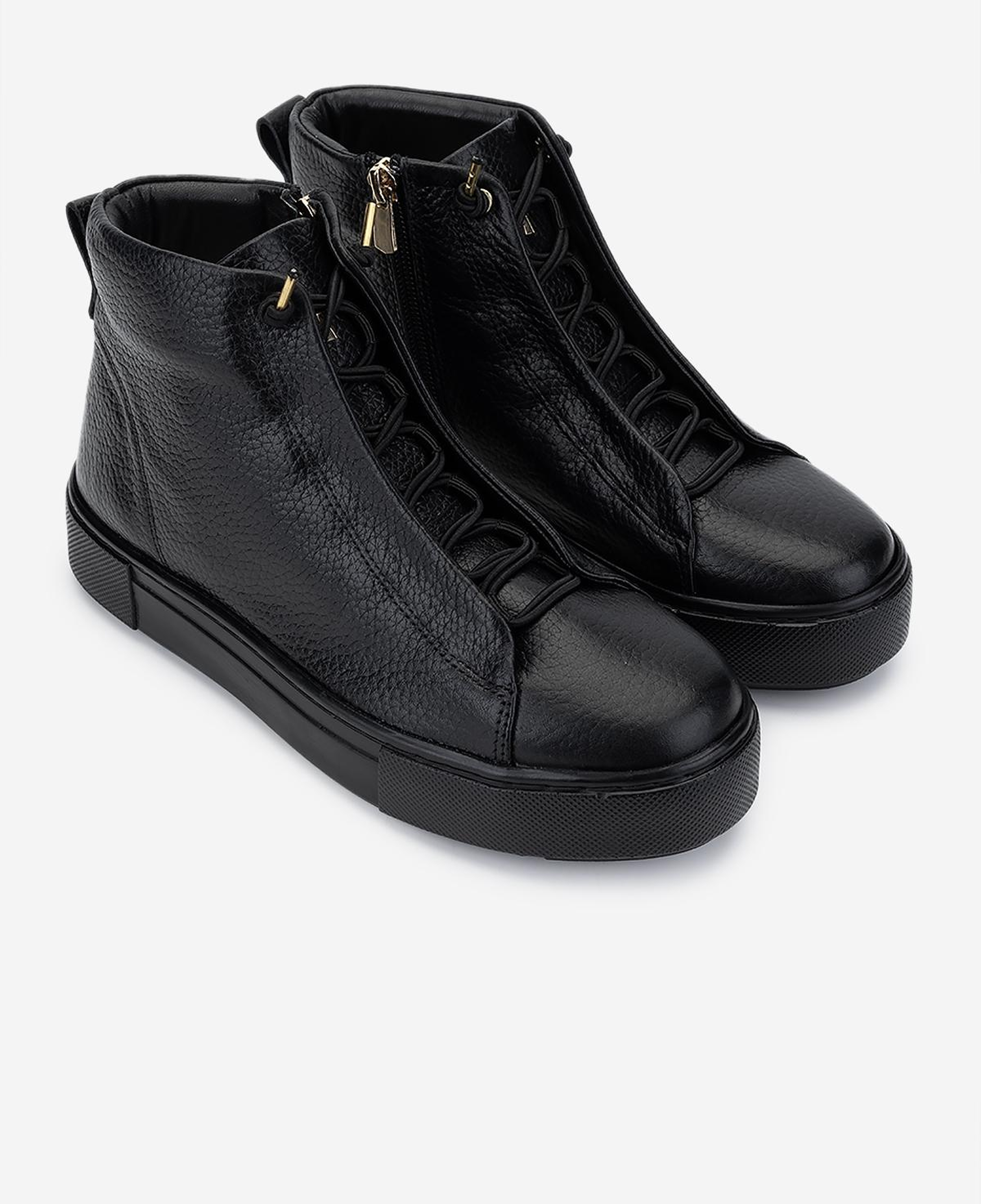 Valmenti Kadın Hakiki Deri Siyah Floter Düz Bot