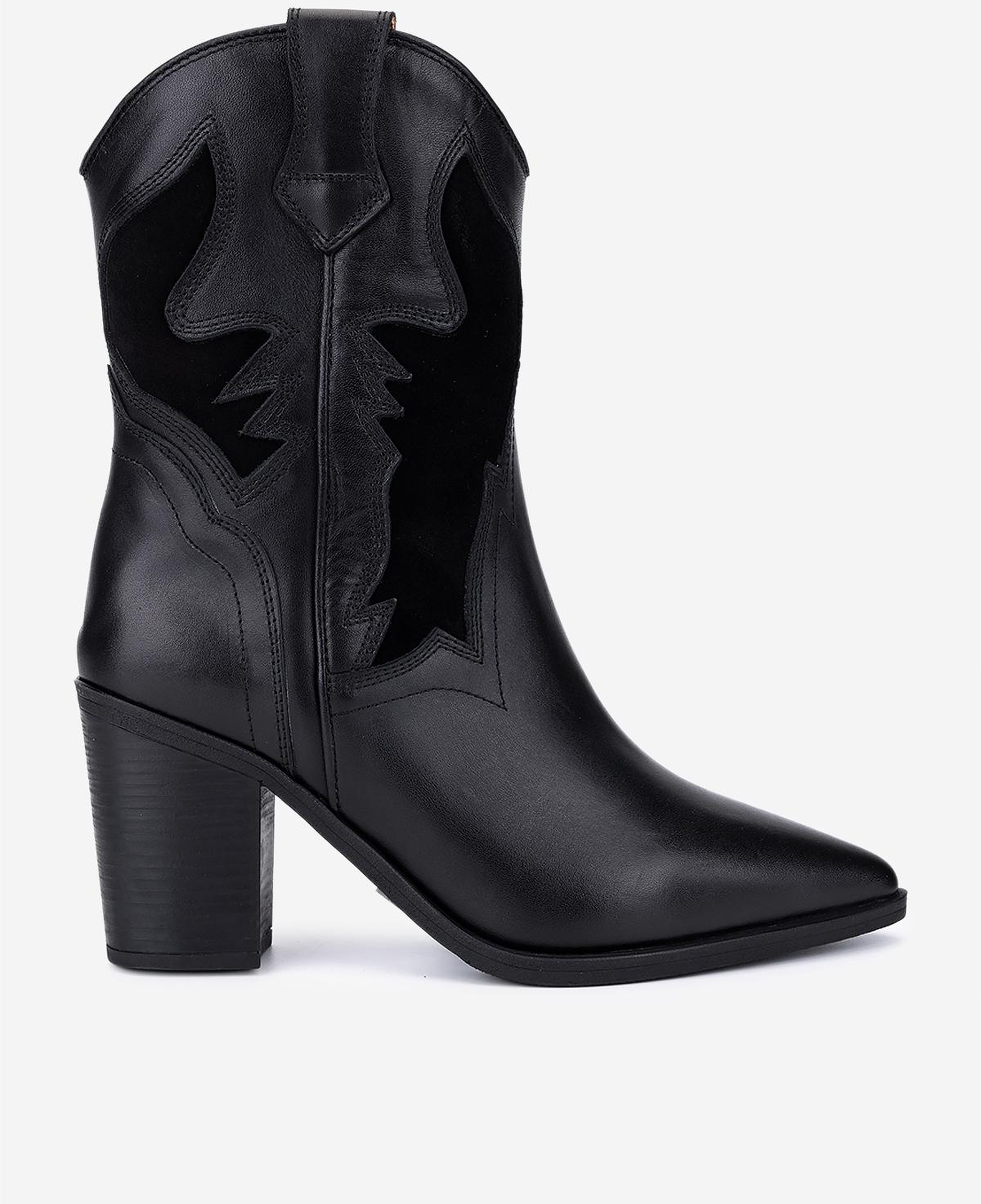 Valmenti Kadın Hakiki Deri Siyah Western Bot