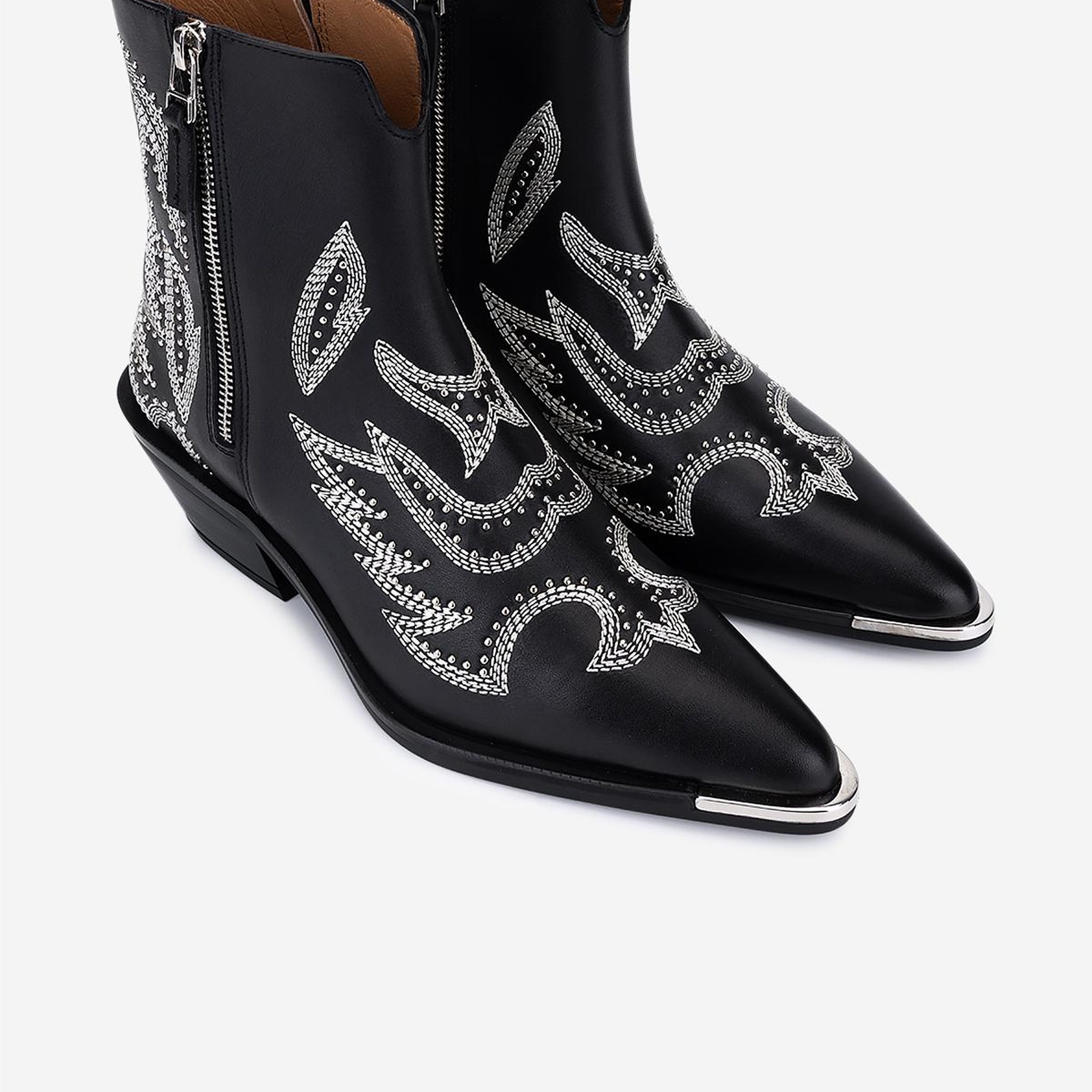 Valmenti Kadın Hakiki Deri Siyah Western Bot