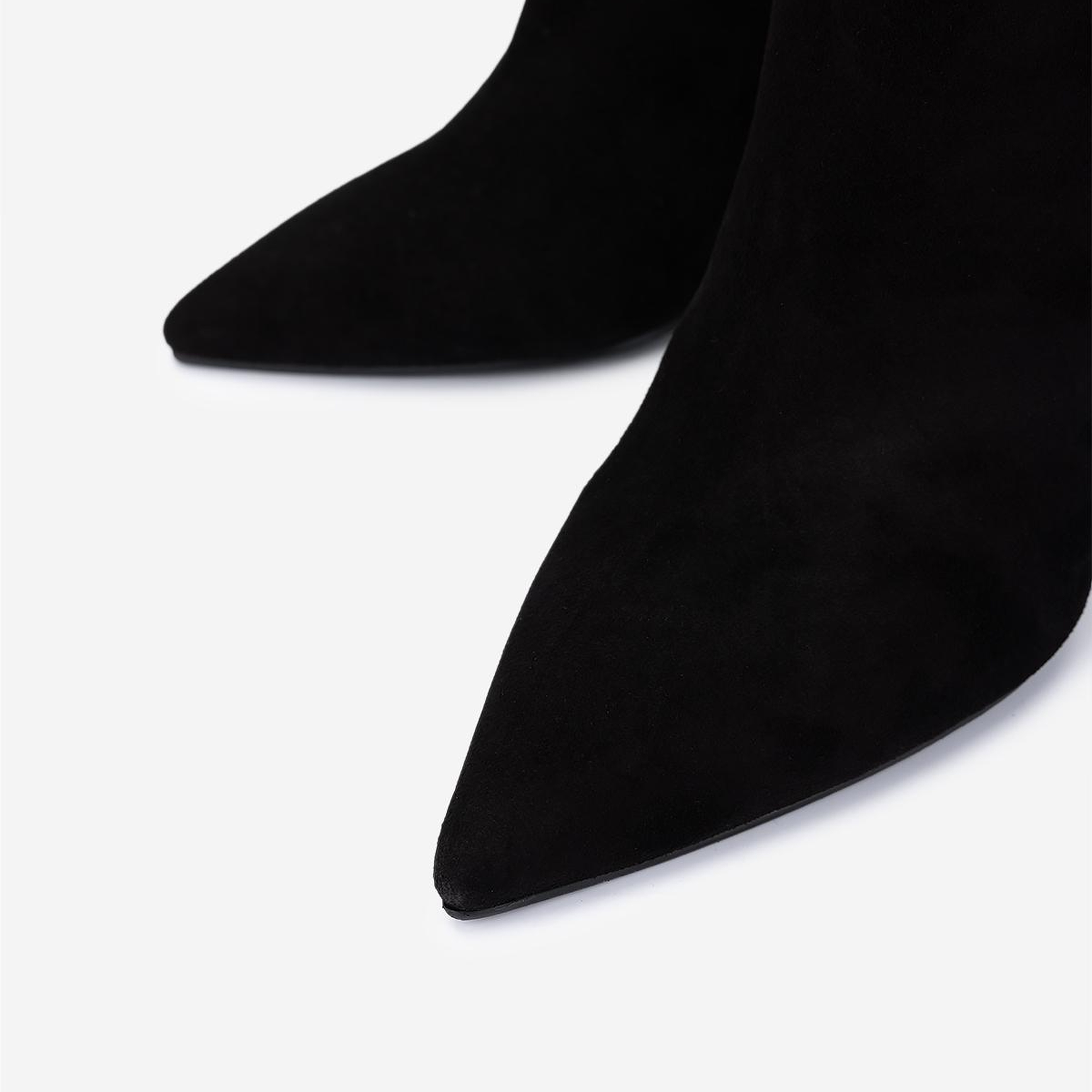 Valmenti Kadın Hakiki Deri Siyah Süet Topuklu Bot