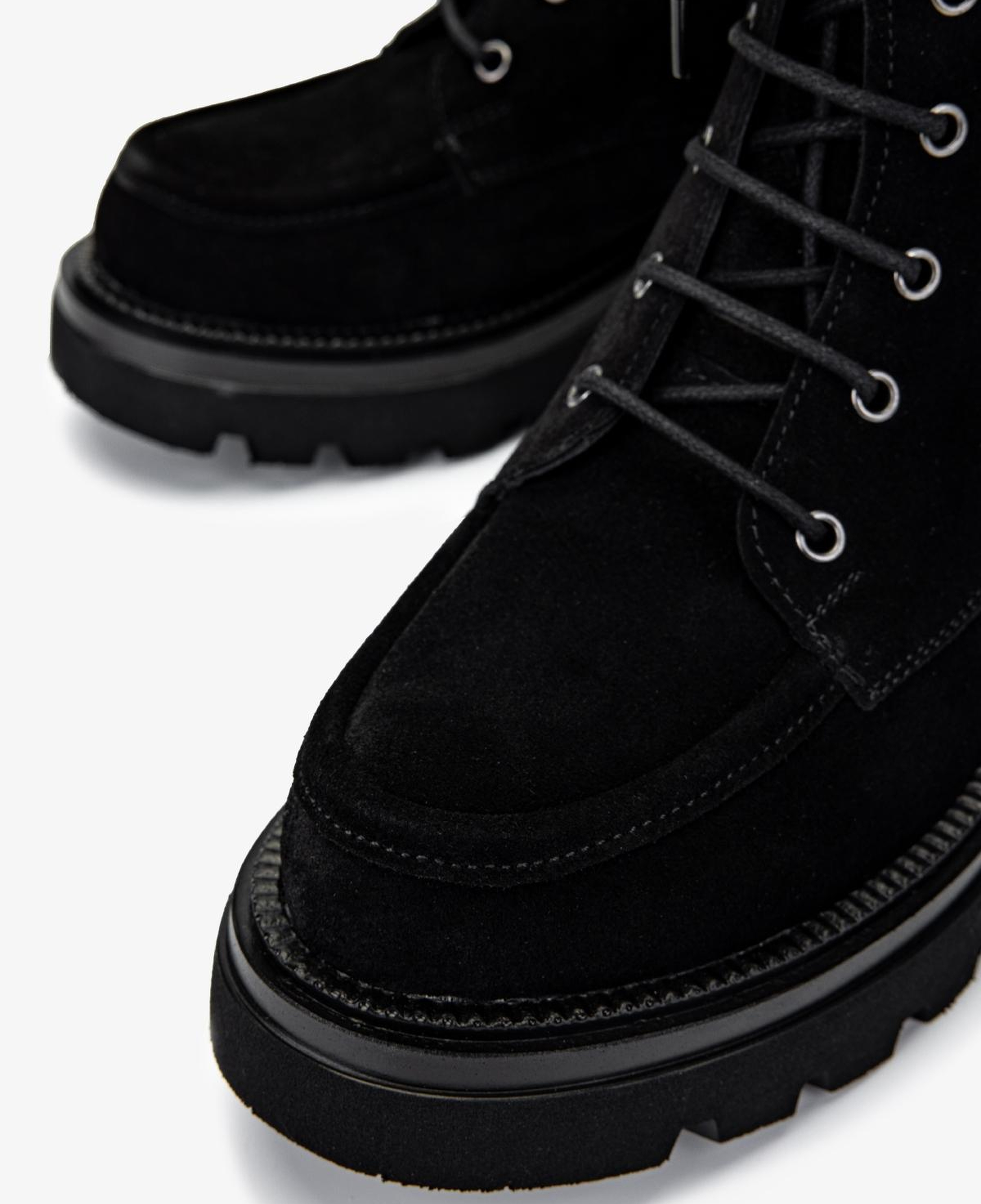 Valmenti Kadın Hakiki Deri Siyah Süet Düz Bot