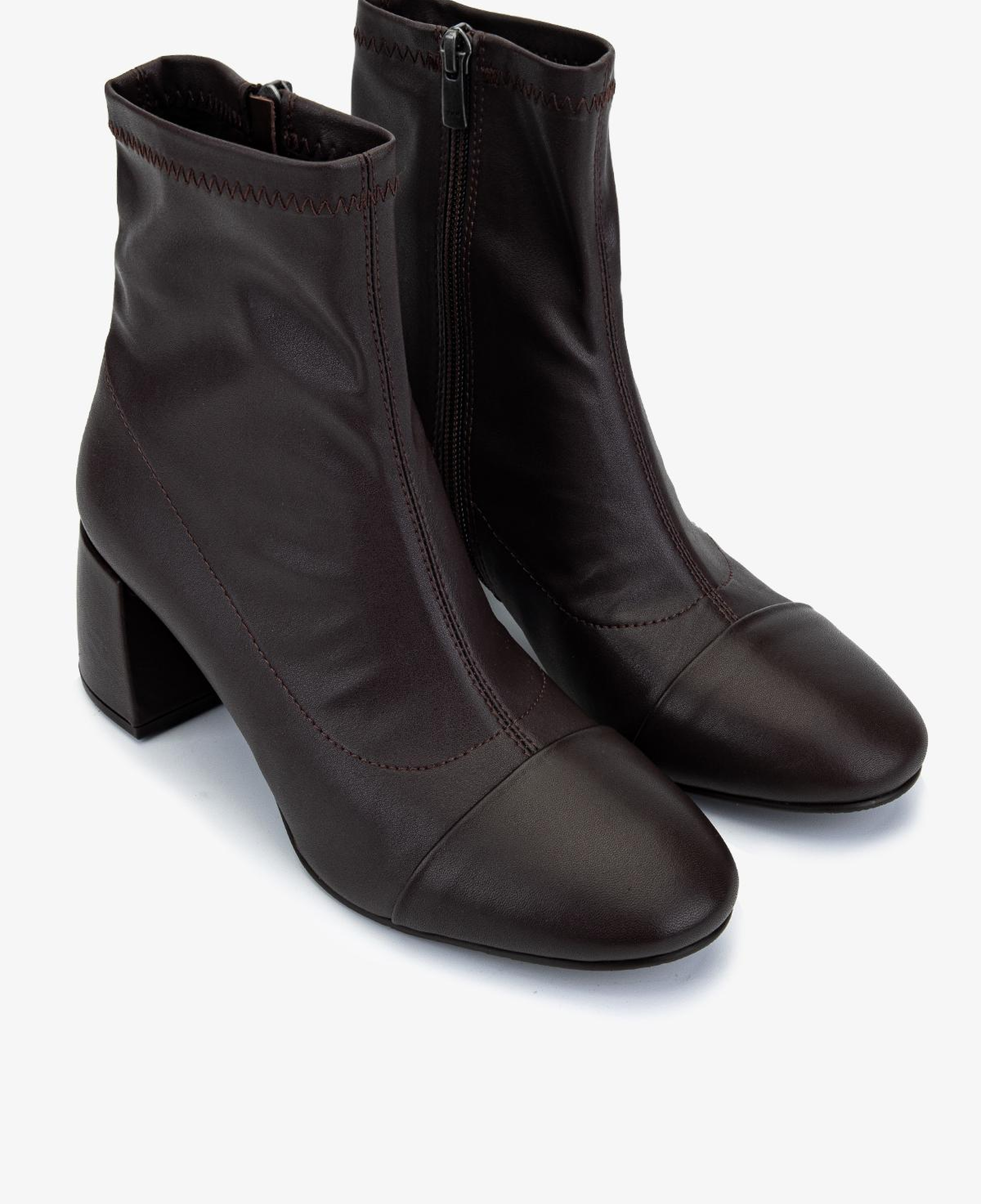 Valmenti Kadın Deri & Suni Kahverengi Topuklu Bot