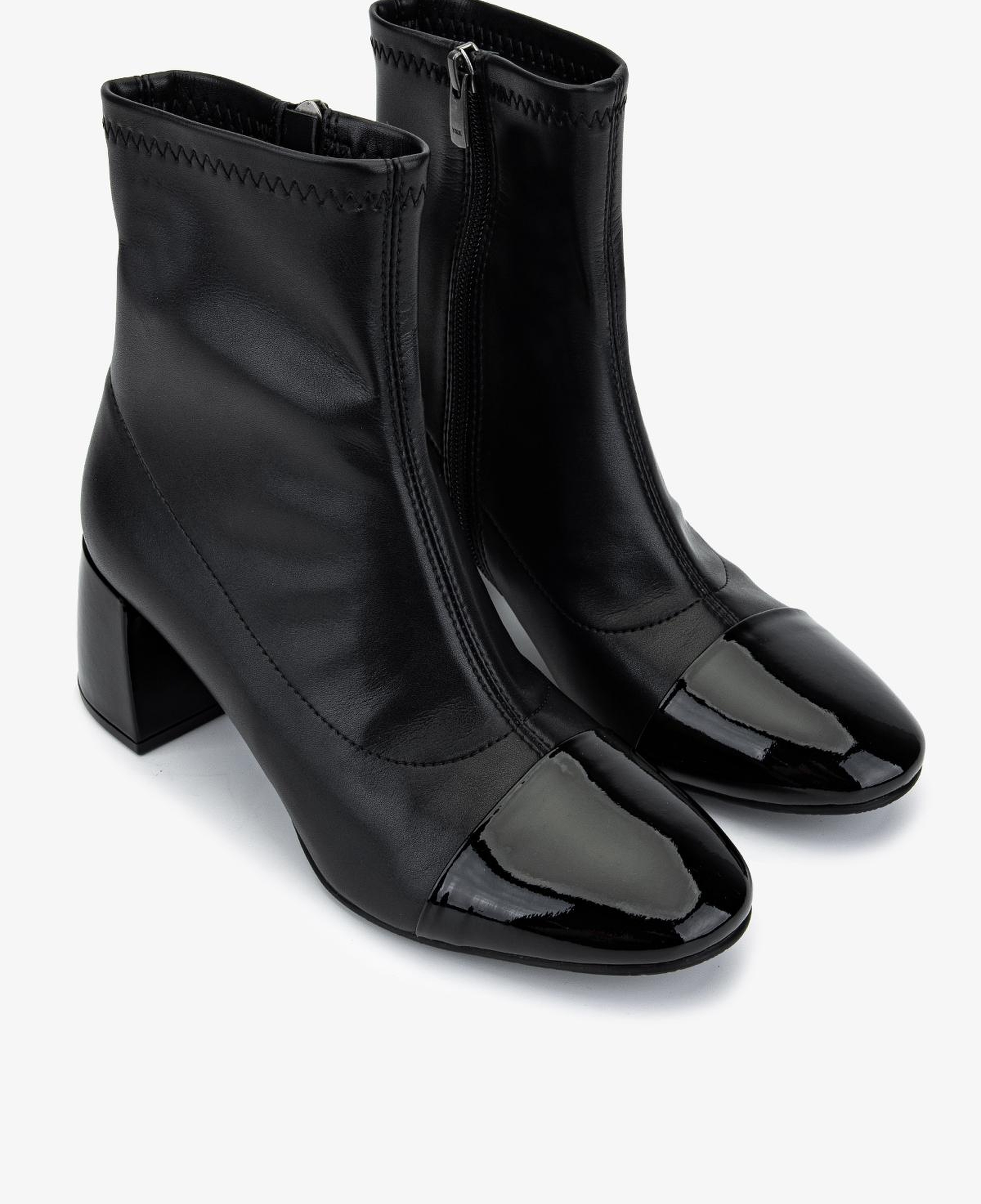 Valmenti Kadın Deri & Suni Siyah Topuklu Bot