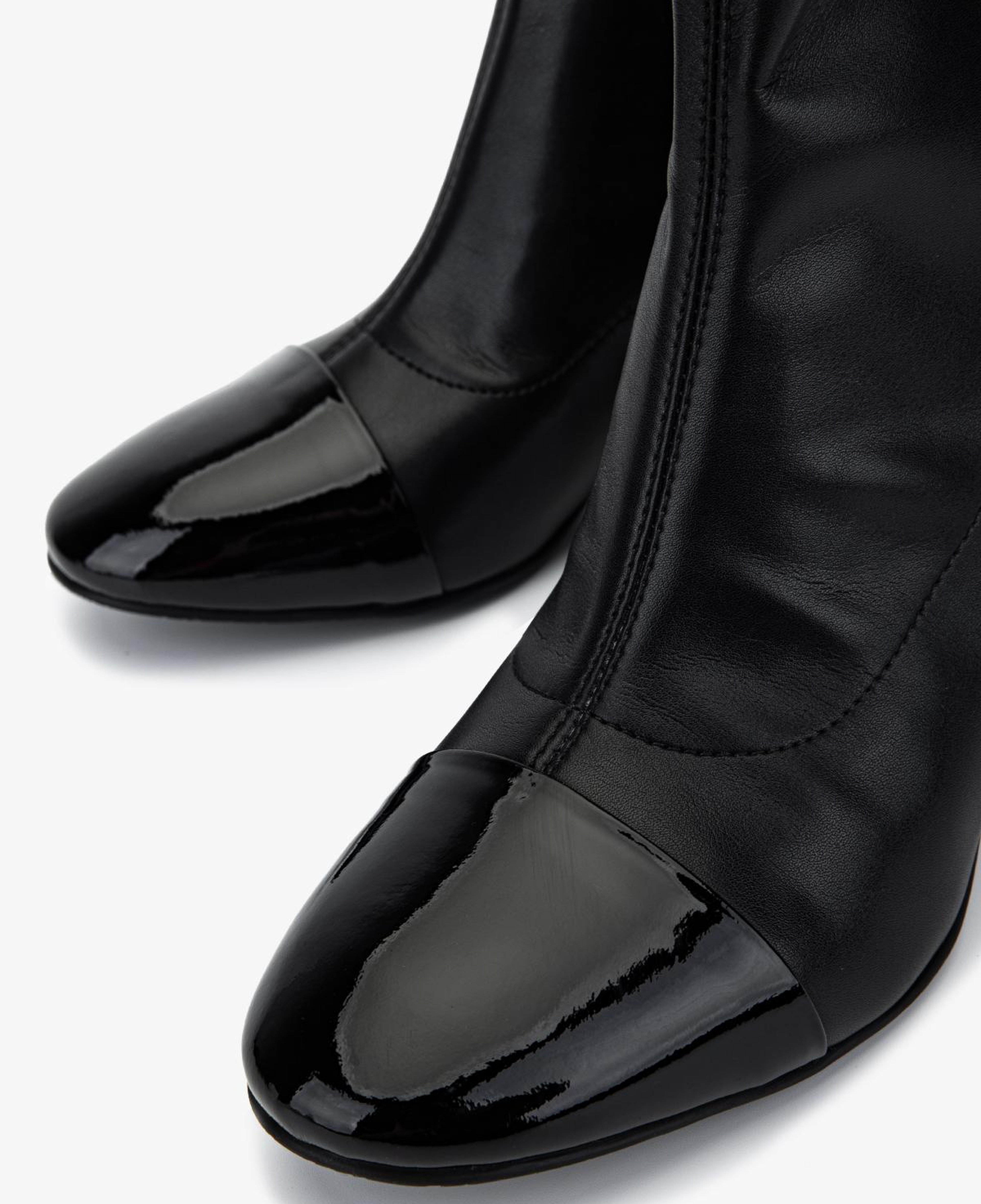 Valmenti Kadın Deri & Suni Siyah Topuklu Bot