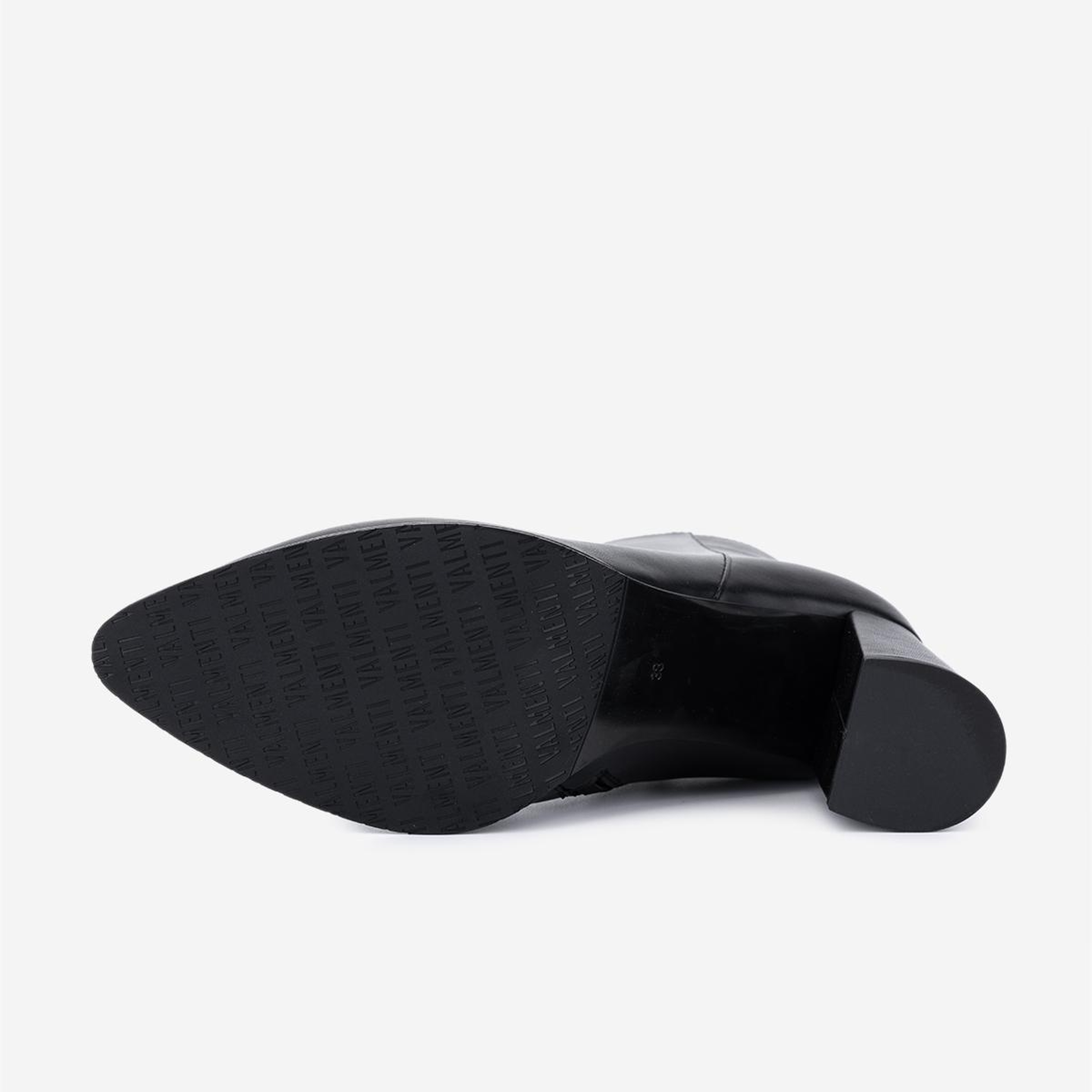 Valmenti Kadın Hakiki Deri Siyah Deri Topuklu Bot