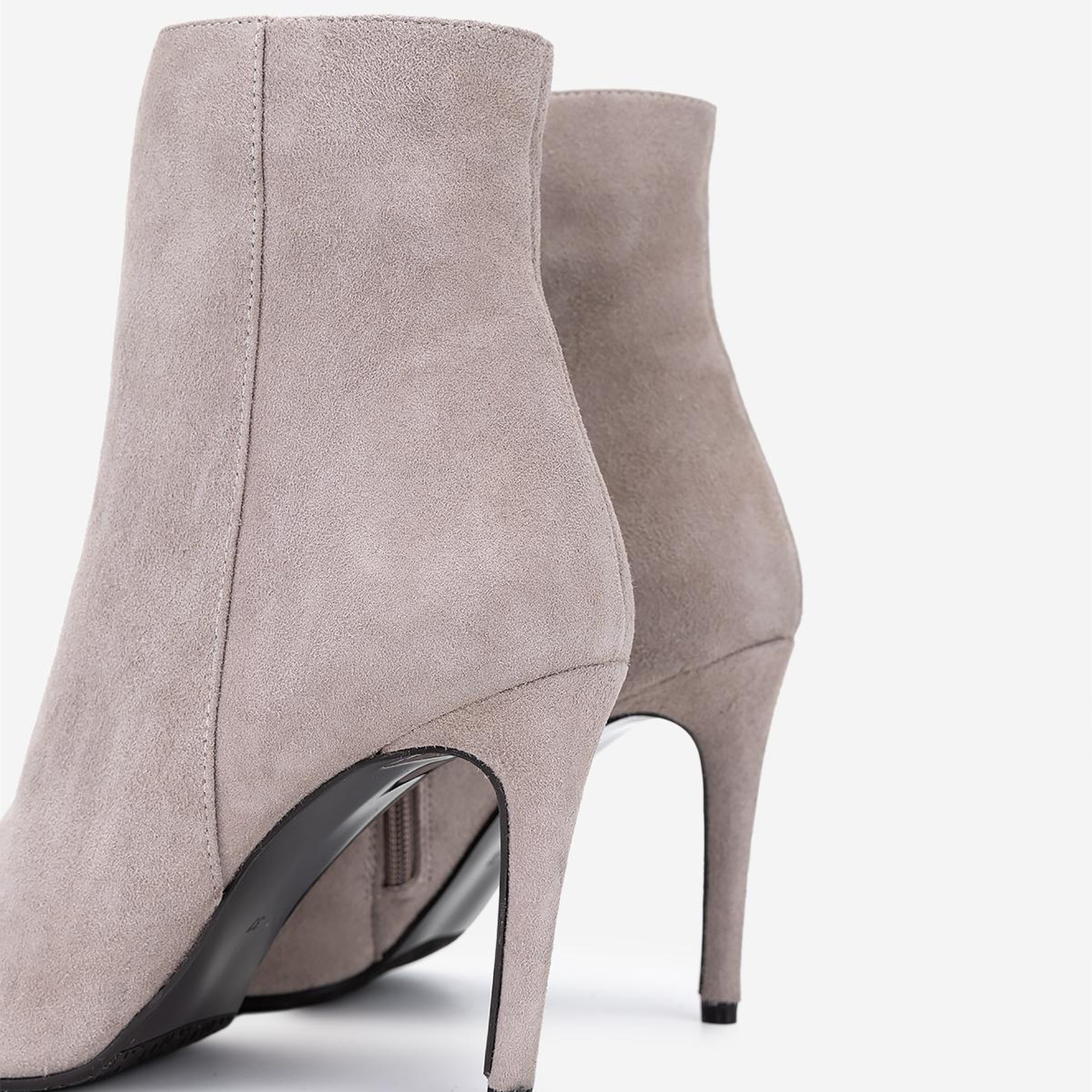 Valmenti Kadın Hakiki Deri Vizon Süet Topuklu Bot