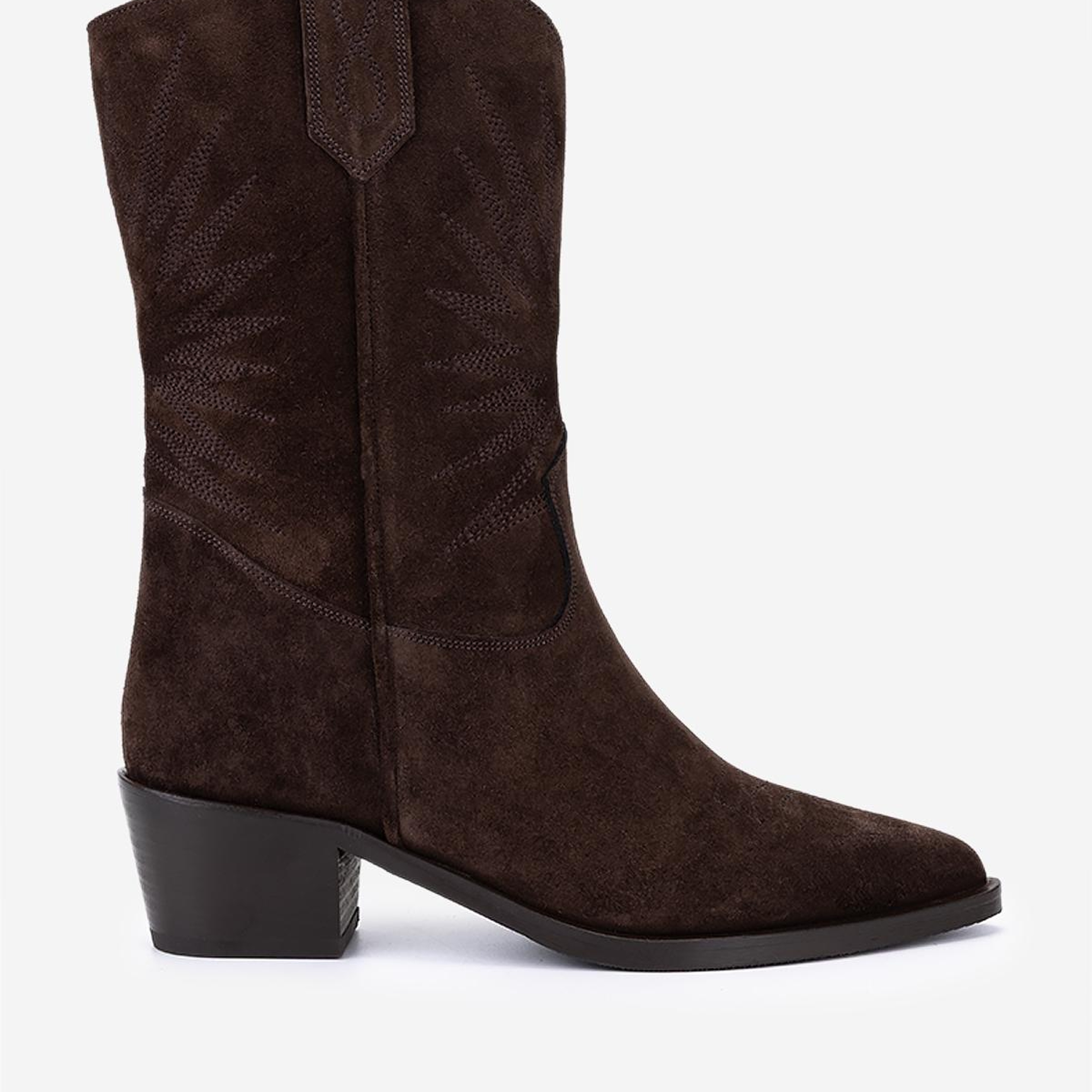 Valmenti Kadın Hakiki Deri Kahverengi Süet Western Bot