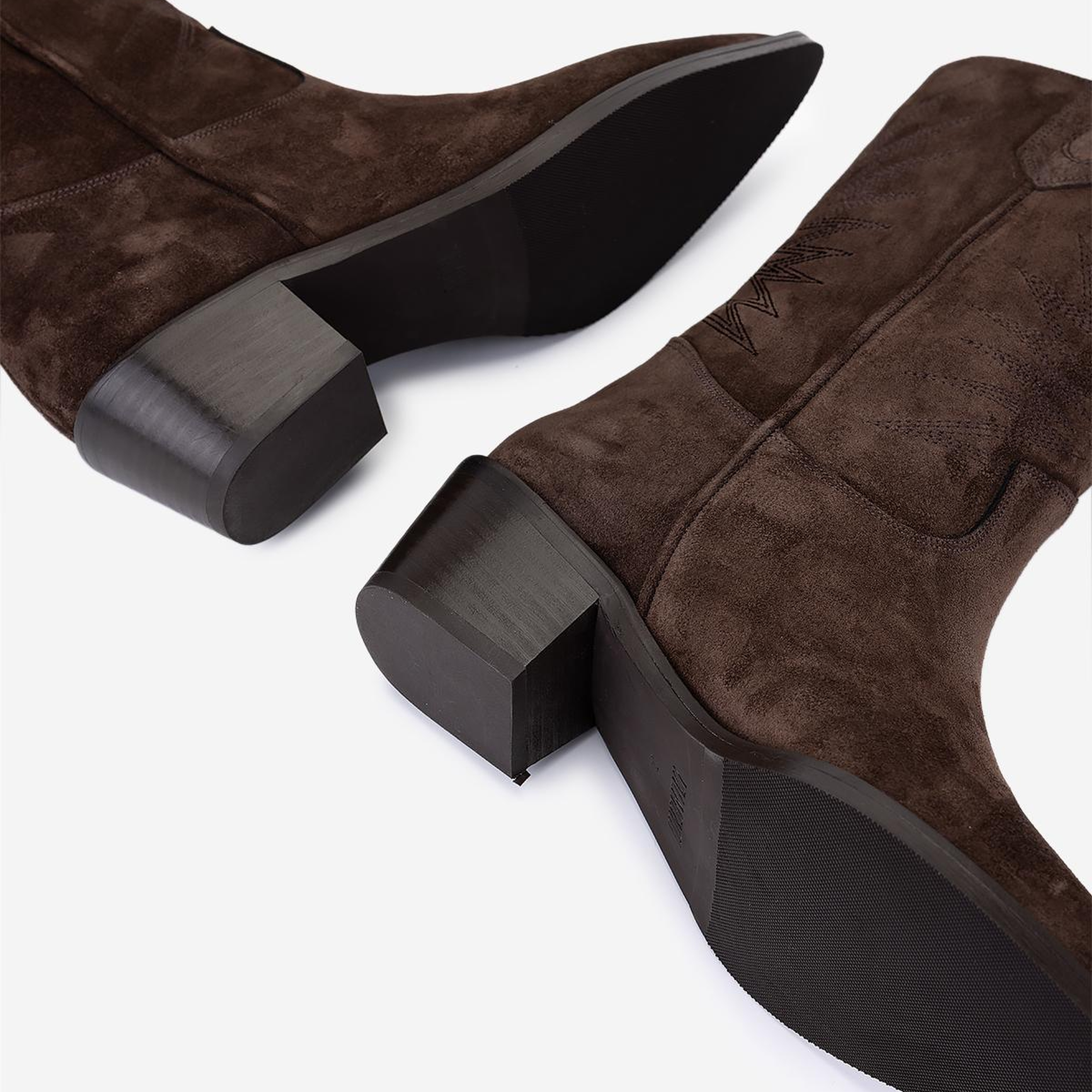 Valmenti Kadın Hakiki Deri Kahverengi Süet Western Bot