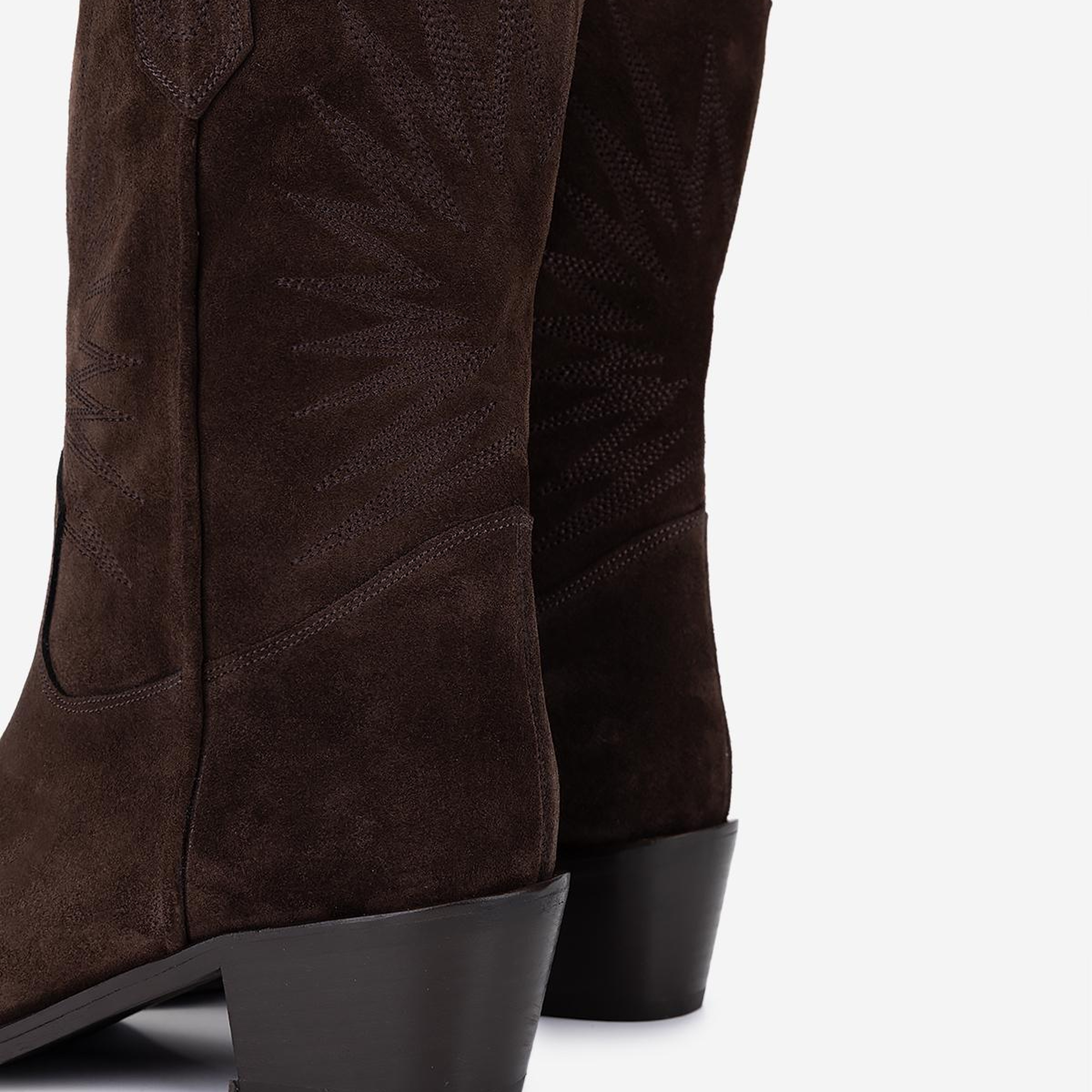 Valmenti Kadın Hakiki Deri Kahverengi Süet Western Bot