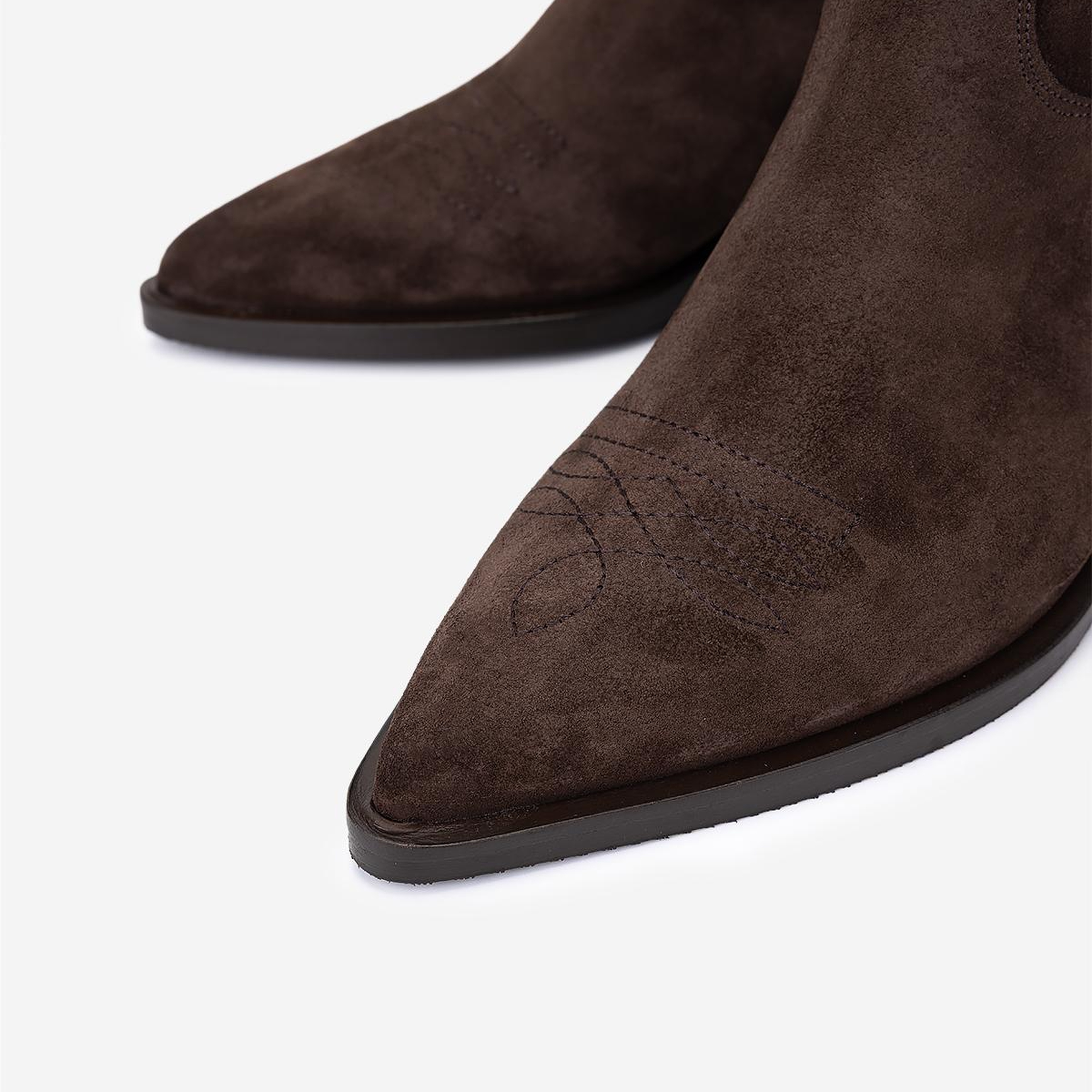 Valmenti Kadın Hakiki Deri Kahverengi Süet Western Bot