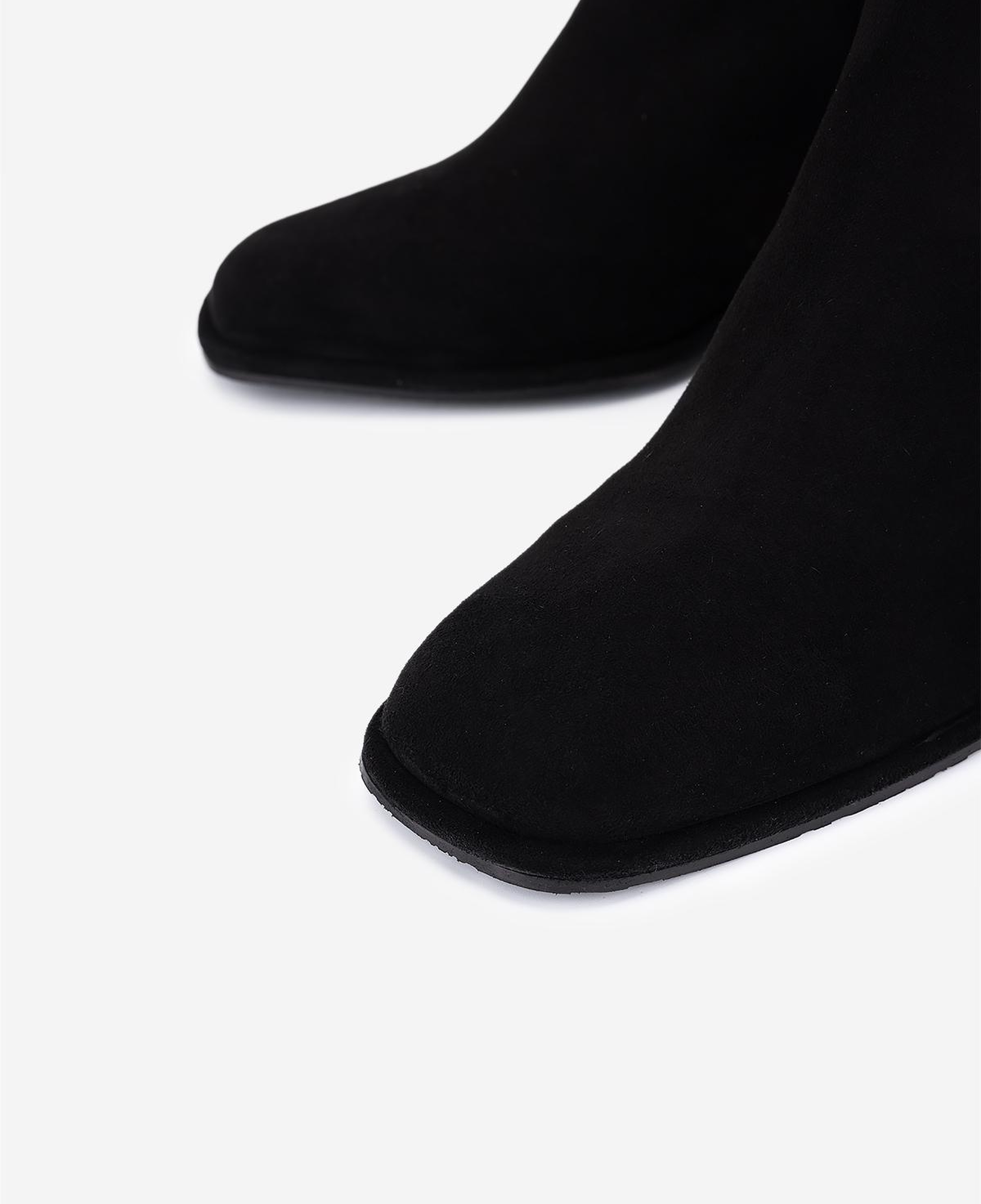 Valmenti Kadın Hakiki Deri Siyah Süet Topuklu Bot