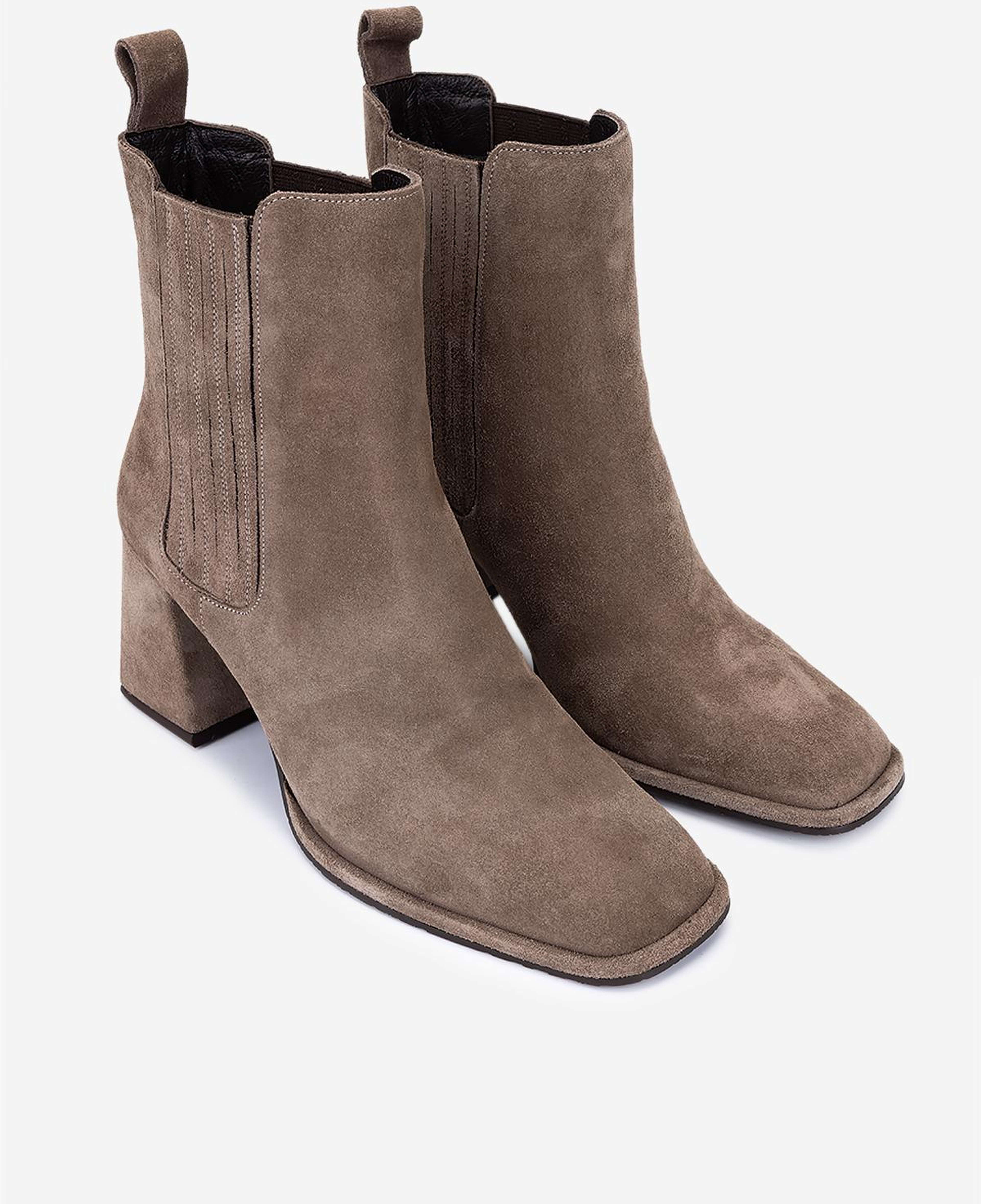 Valmenti Kadın Hakiki Deri Vizon Süet Topuklu Bot