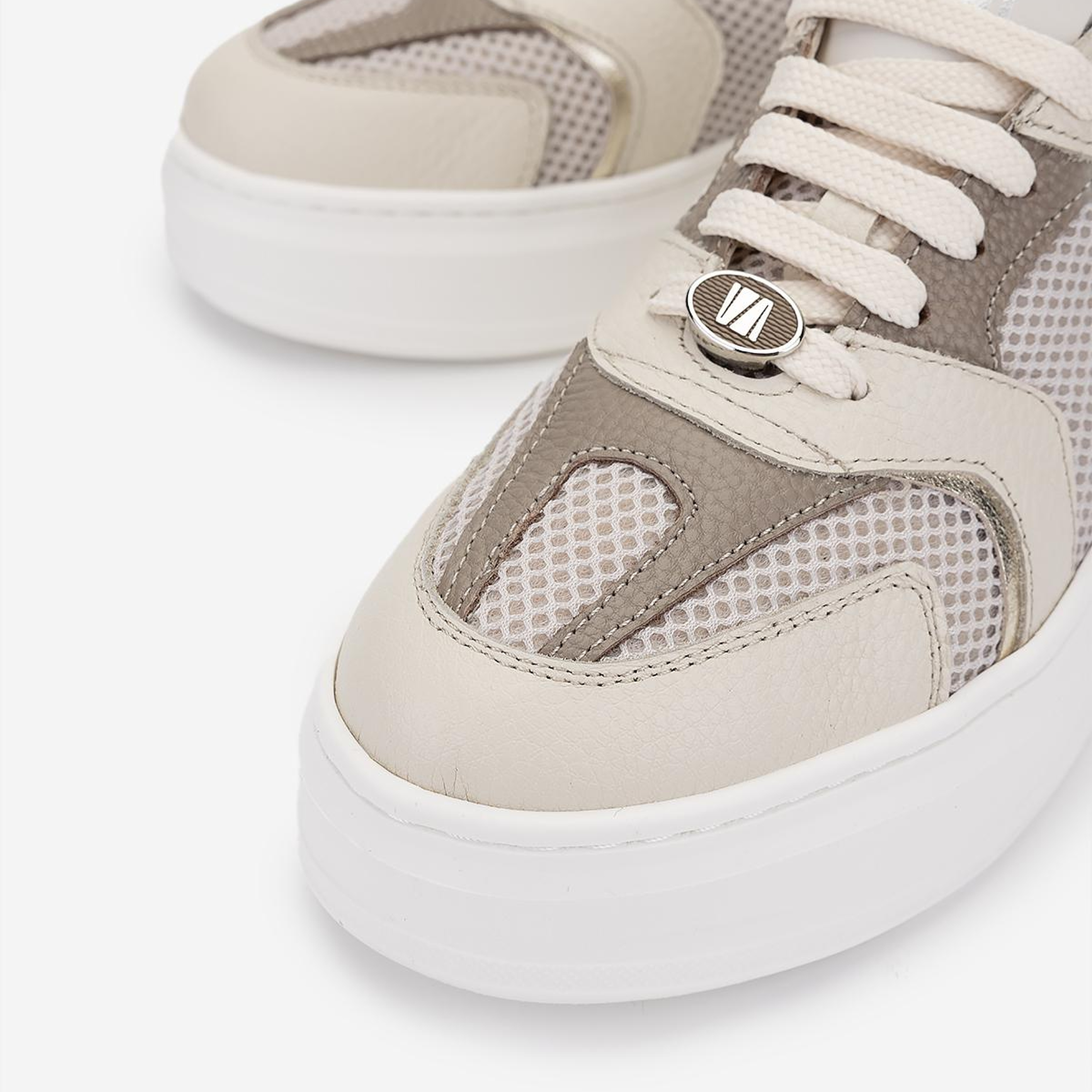 Valmenti Kadın Deri & Tekstil Bej Sneakers & Spor Ayakkabı