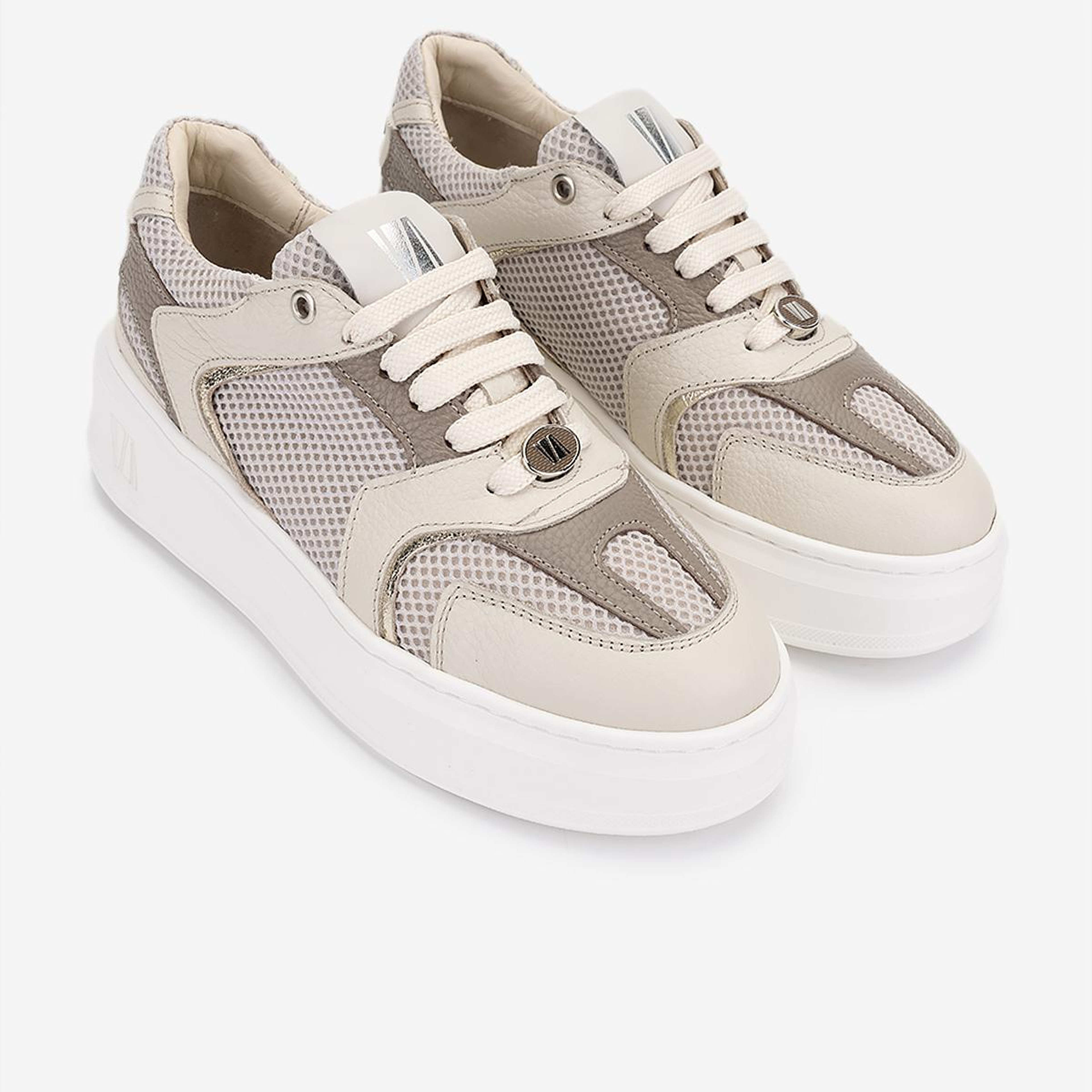 Valmenti Kadın Deri & Tekstil Bej Sneakers & Spor Ayakkabı