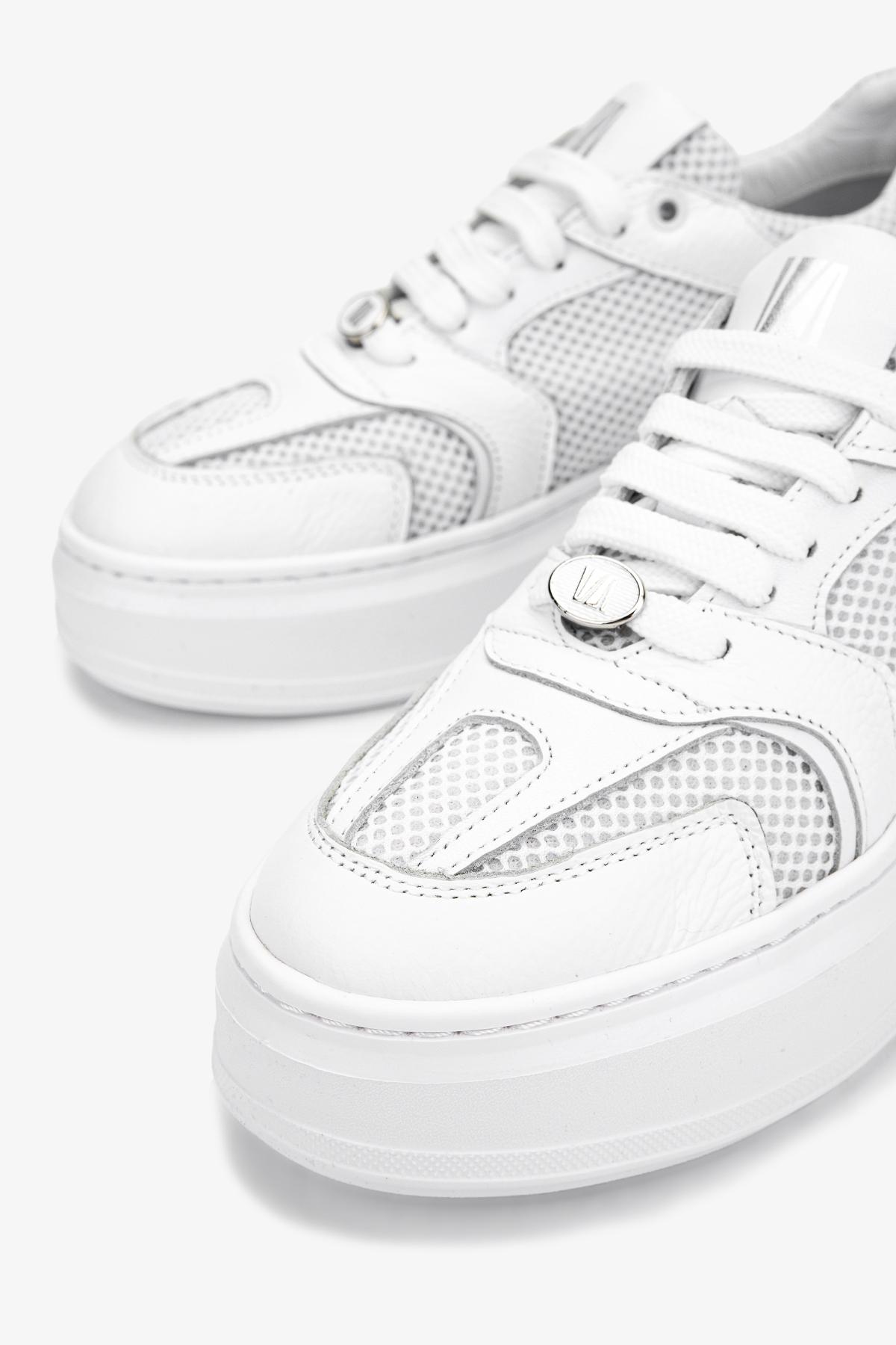 Valmenti Kadın Deri & Tekstil Beyaz Sneakers & Spor Ayakkabı