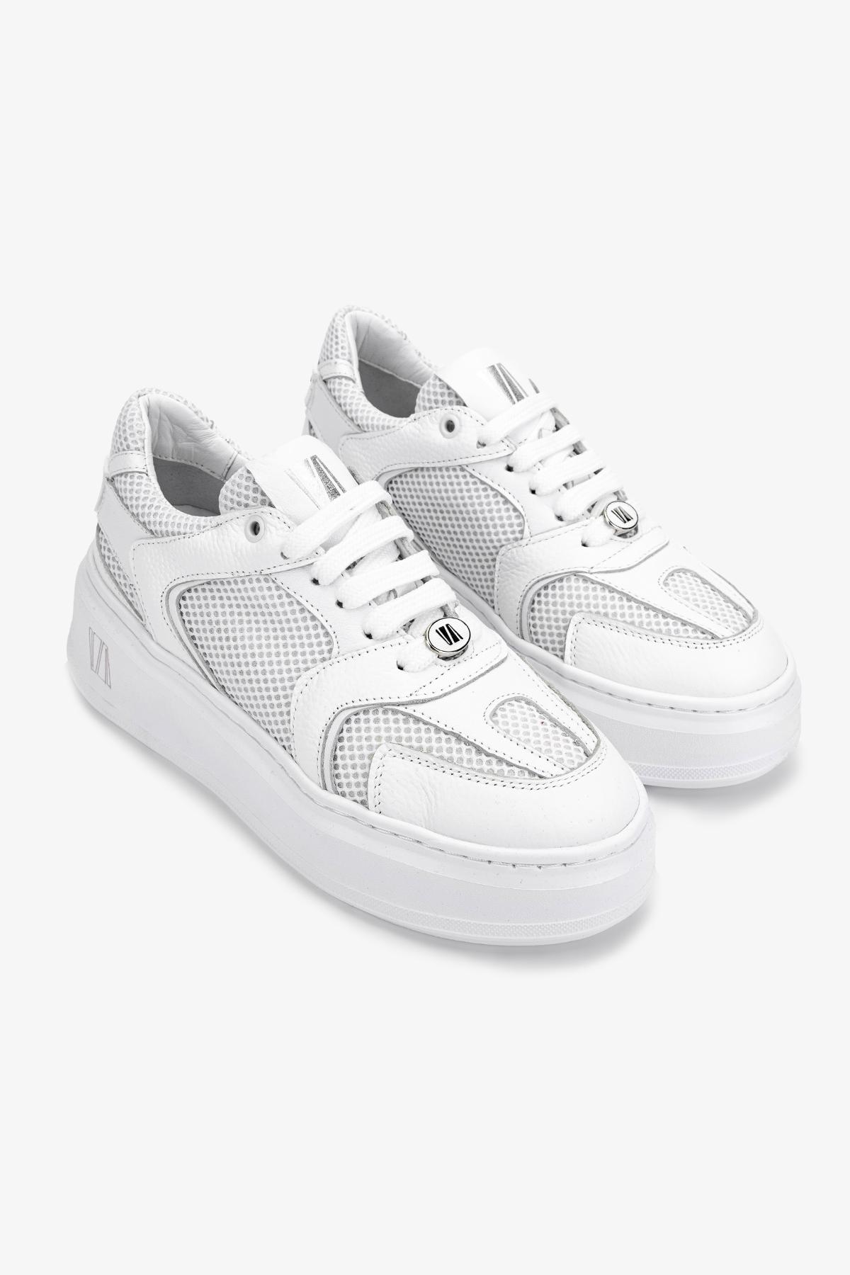 Valmenti Kadın Deri & Tekstil Beyaz Sneakers & Spor Ayakkabı