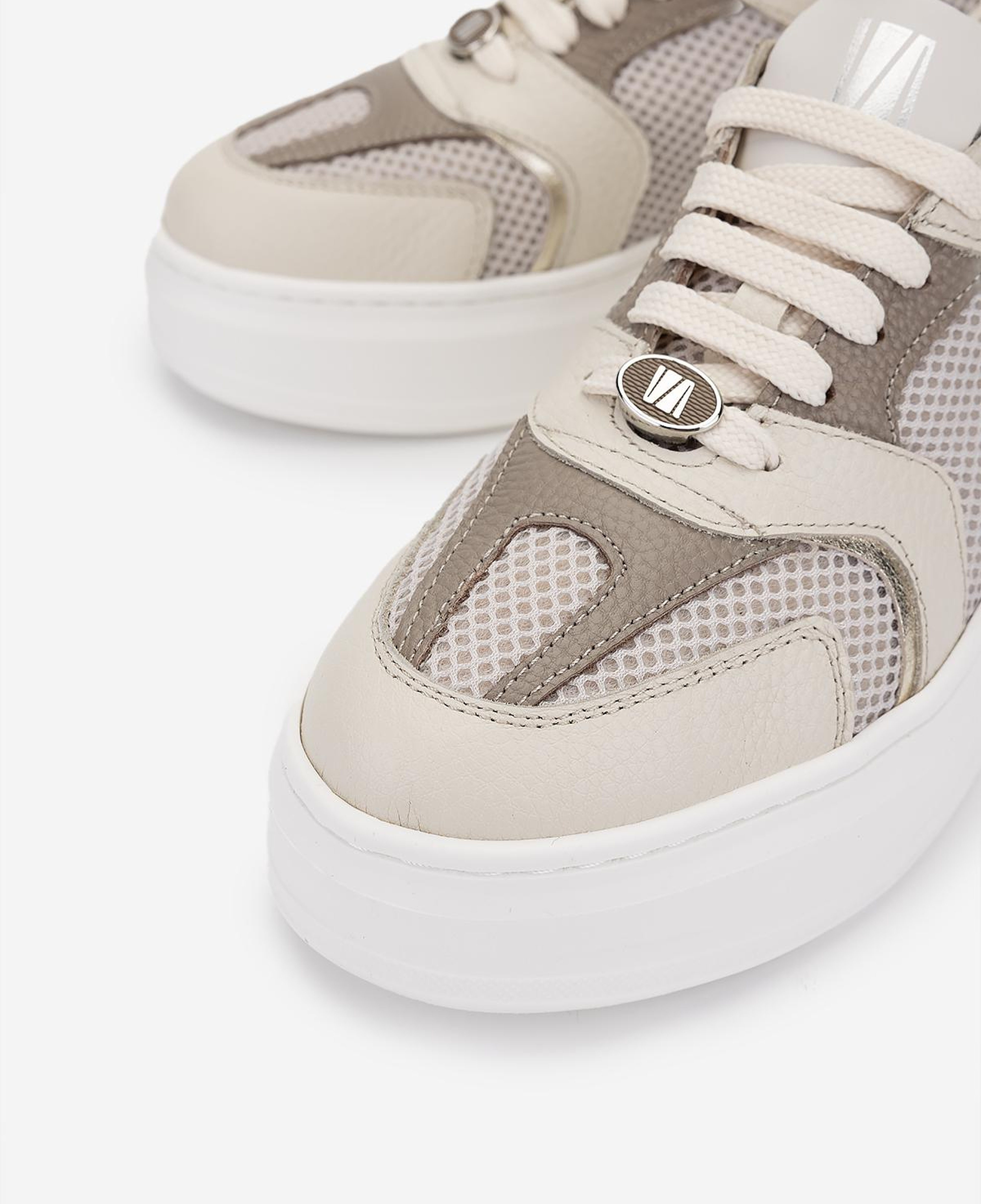 Valmenti Kadın Deri & Tekstil Bej Sneakers & Spor Ayakkabı