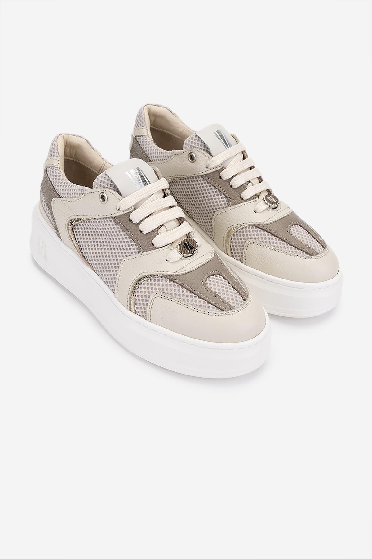 Valmenti Kadın Deri & Tekstil Bej Sneakers & Spor Ayakkabı