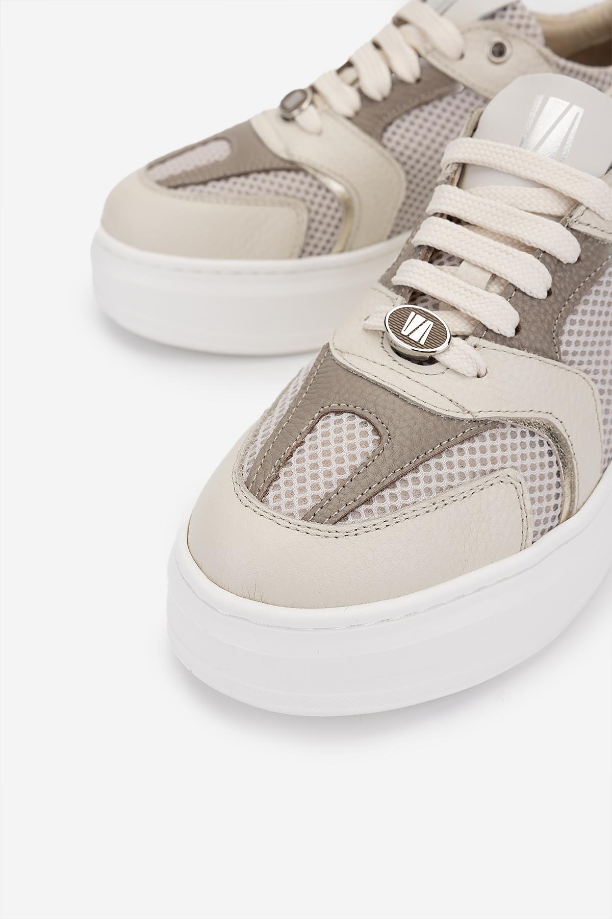 Valmenti Kadın Deri & Tekstil Bej Sneakers & Spor Ayakkabı