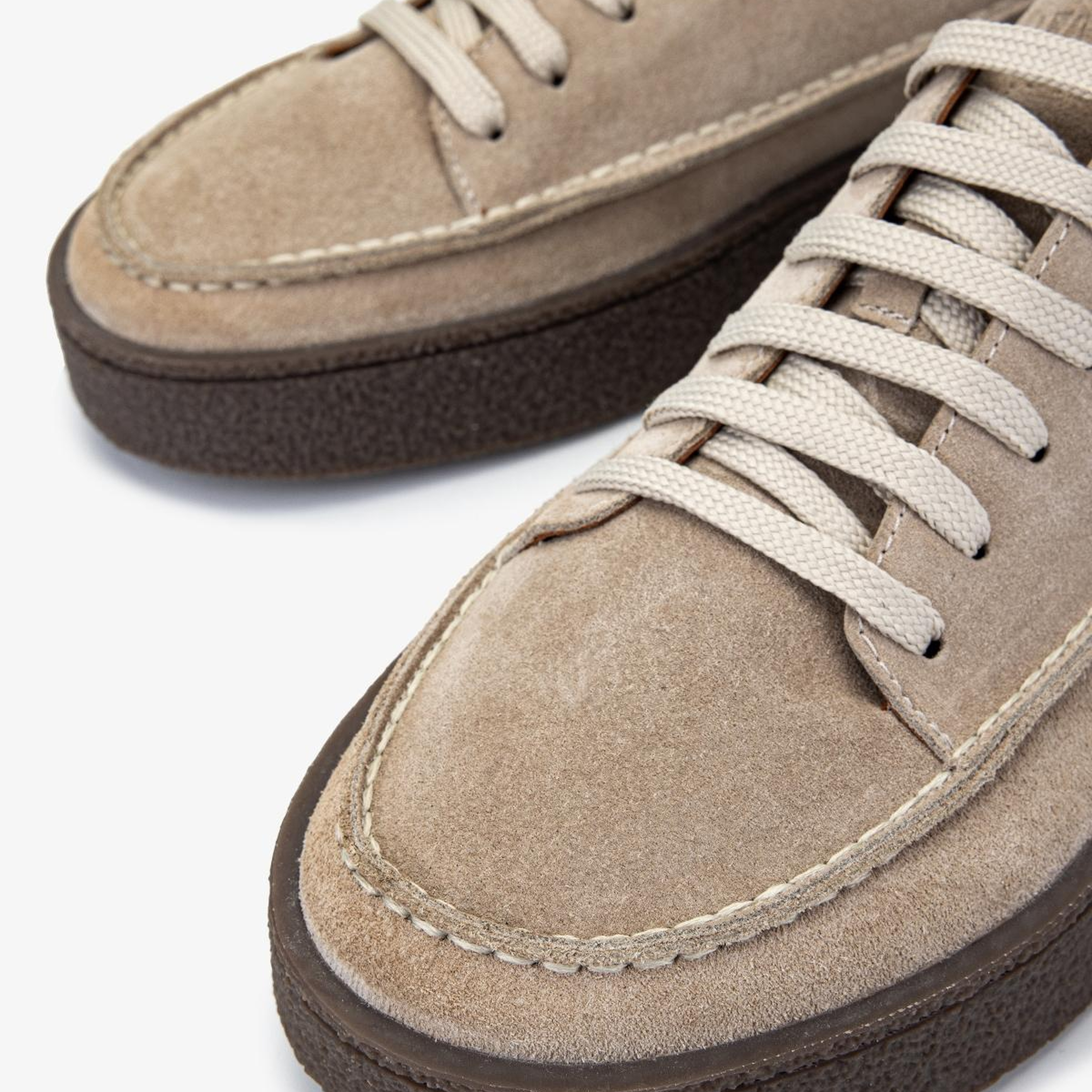 Valmenti Erkek Hakiki Deri Bej Süet Sneakers & Spor Ayakkabı