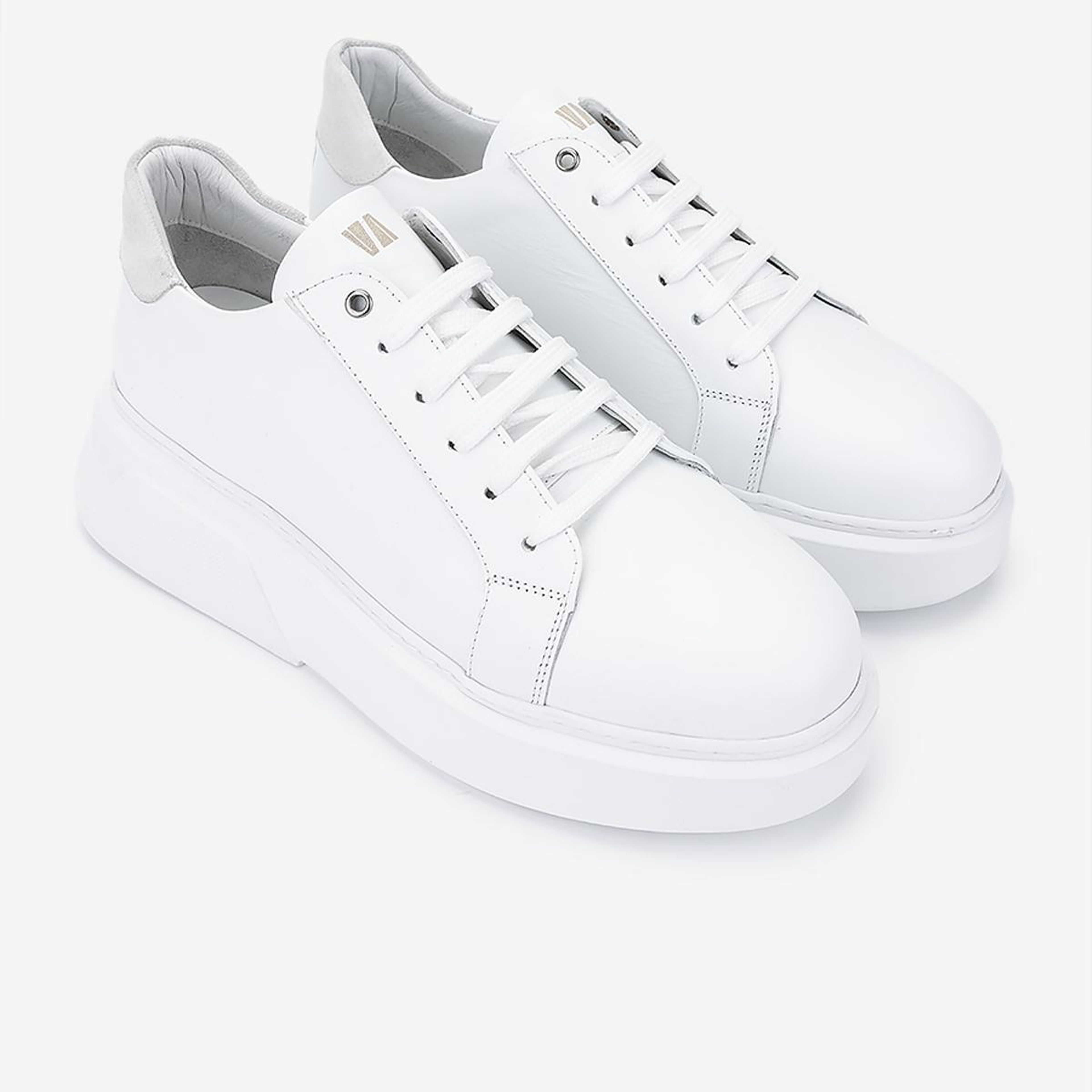 Valmenti Erkek Hakiki Deri Beyaz Sneakers & Spor Ayakkabı