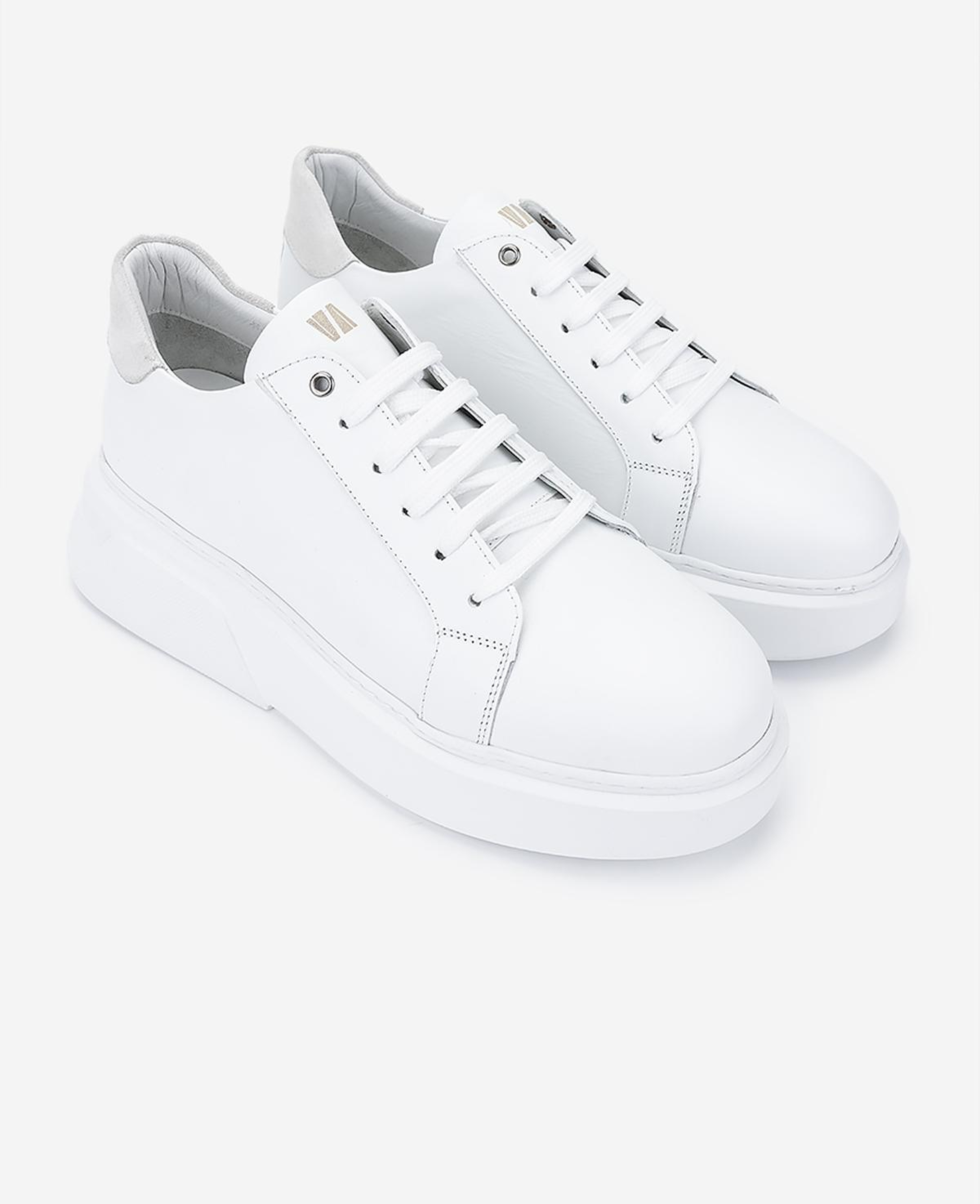 Valmenti Erkek Hakiki Deri Beyaz Sneakers & Spor Ayakkabı