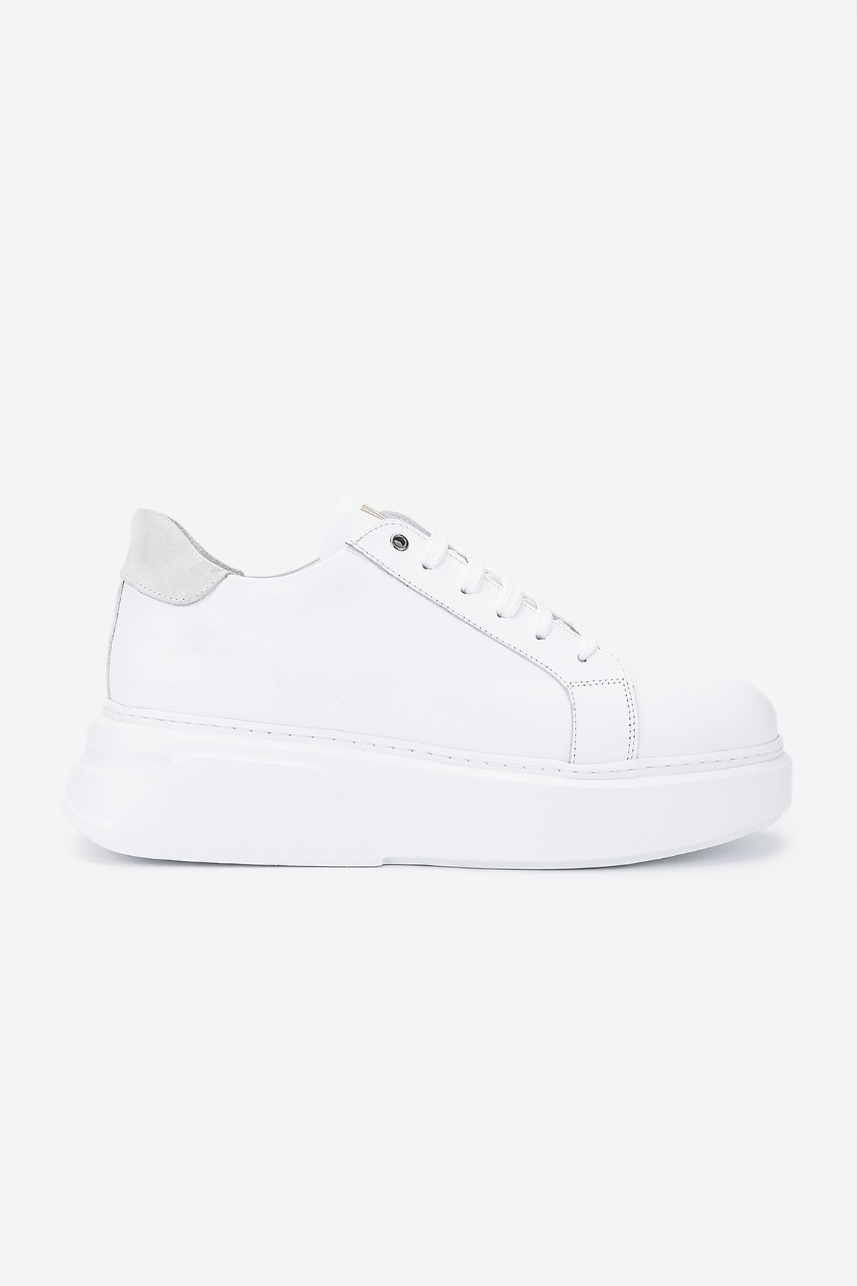 Valmenti Erkek Hakiki Deri Beyaz Sneakers & Spor Ayakkabı