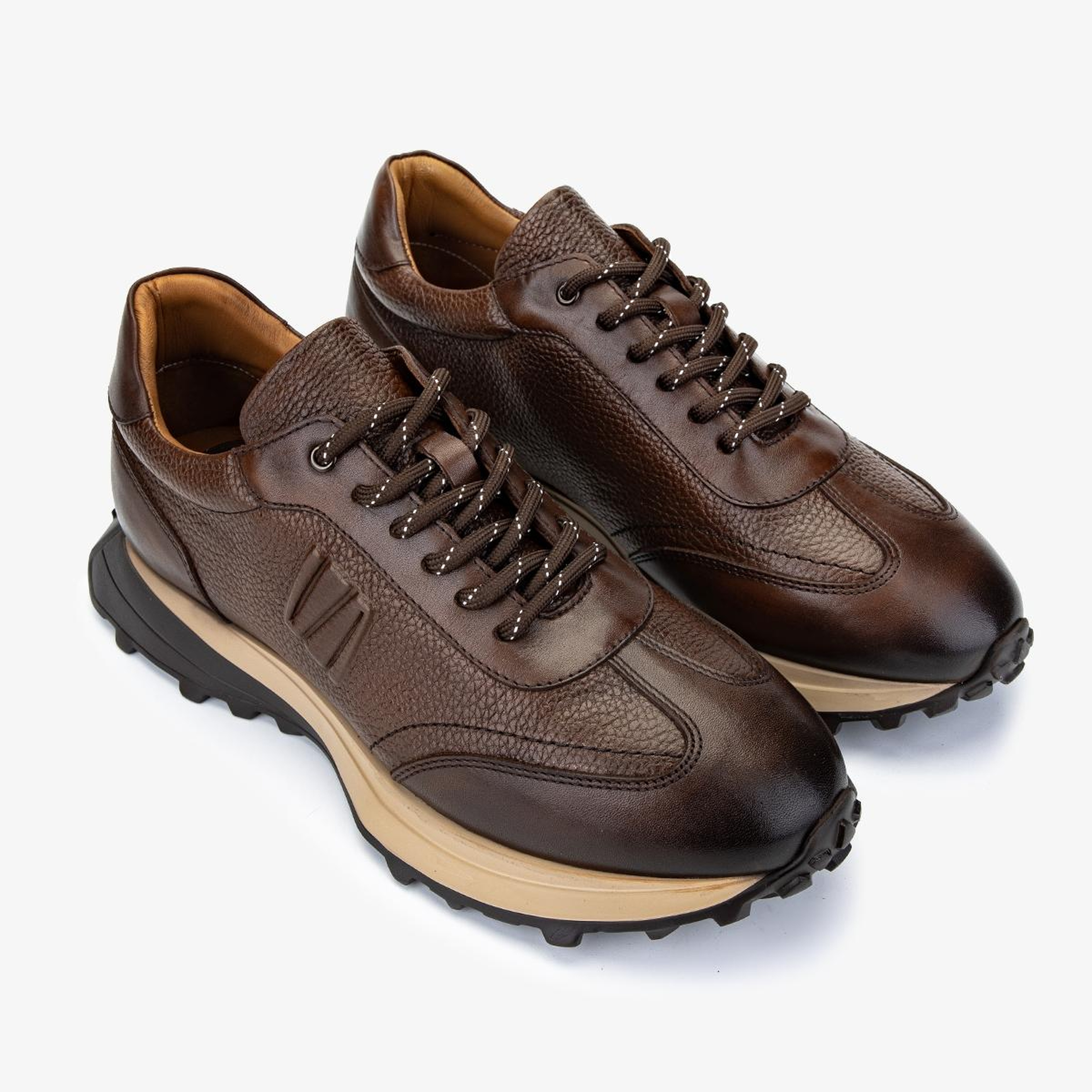 Valmenti Erkek Hakiki Deri Kahverengi Sneakers & Spor Ayakkabı