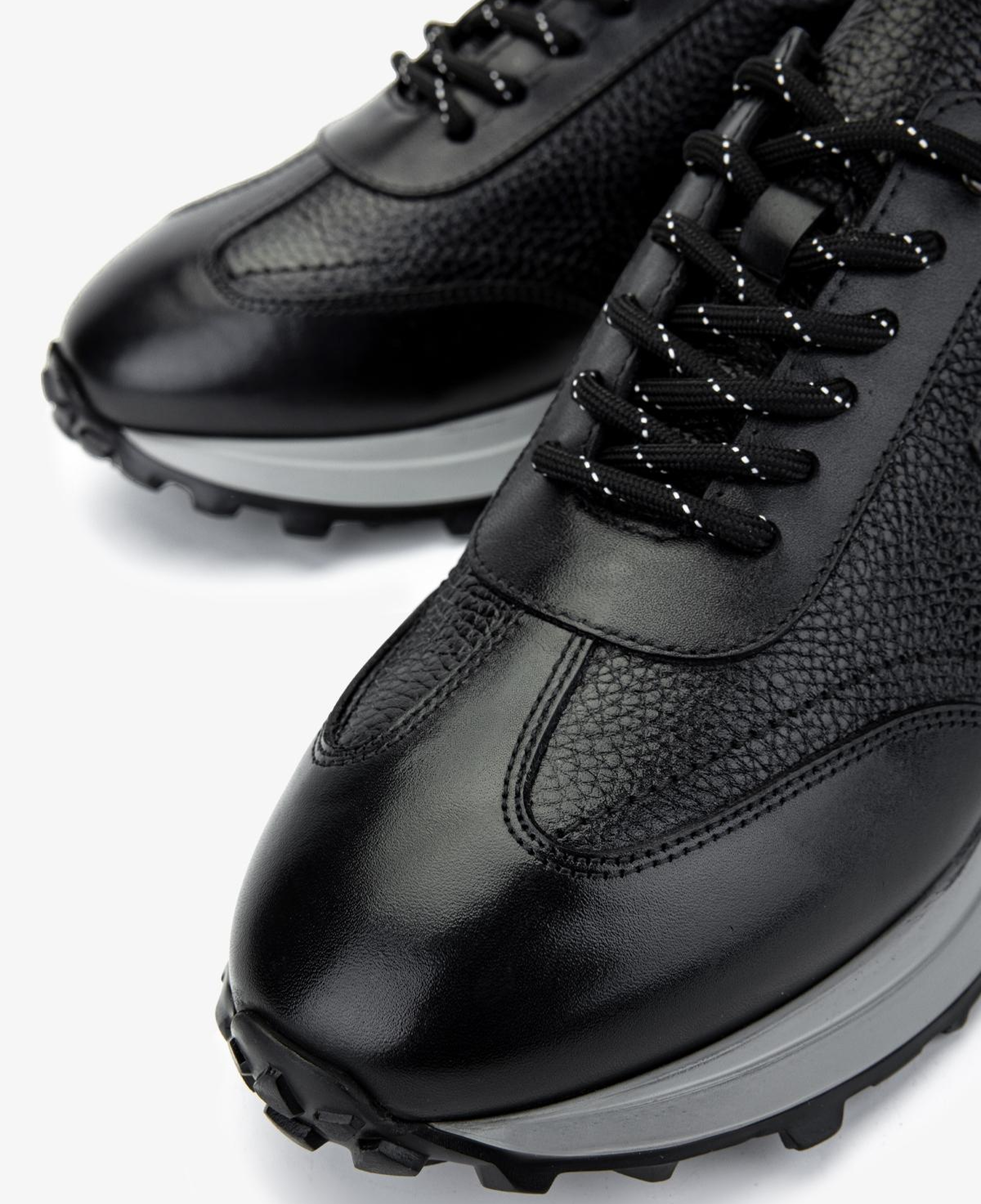 Valmenti Erkek Hakiki Deri Siyah Sneakers & Spor Ayakkabı