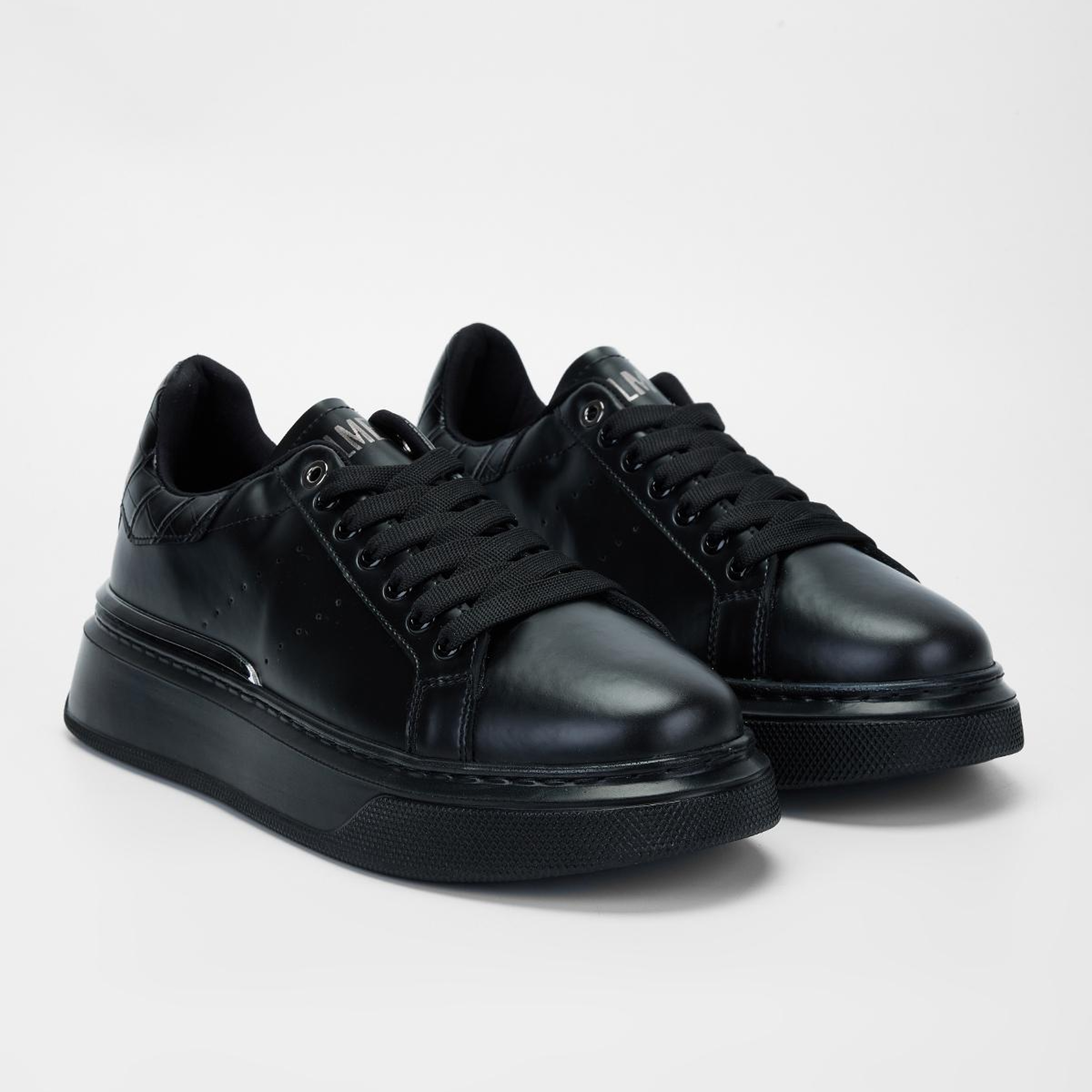Valmenti Erkek Suni Deri Siyah Sneakers & Spor Ayakkabı