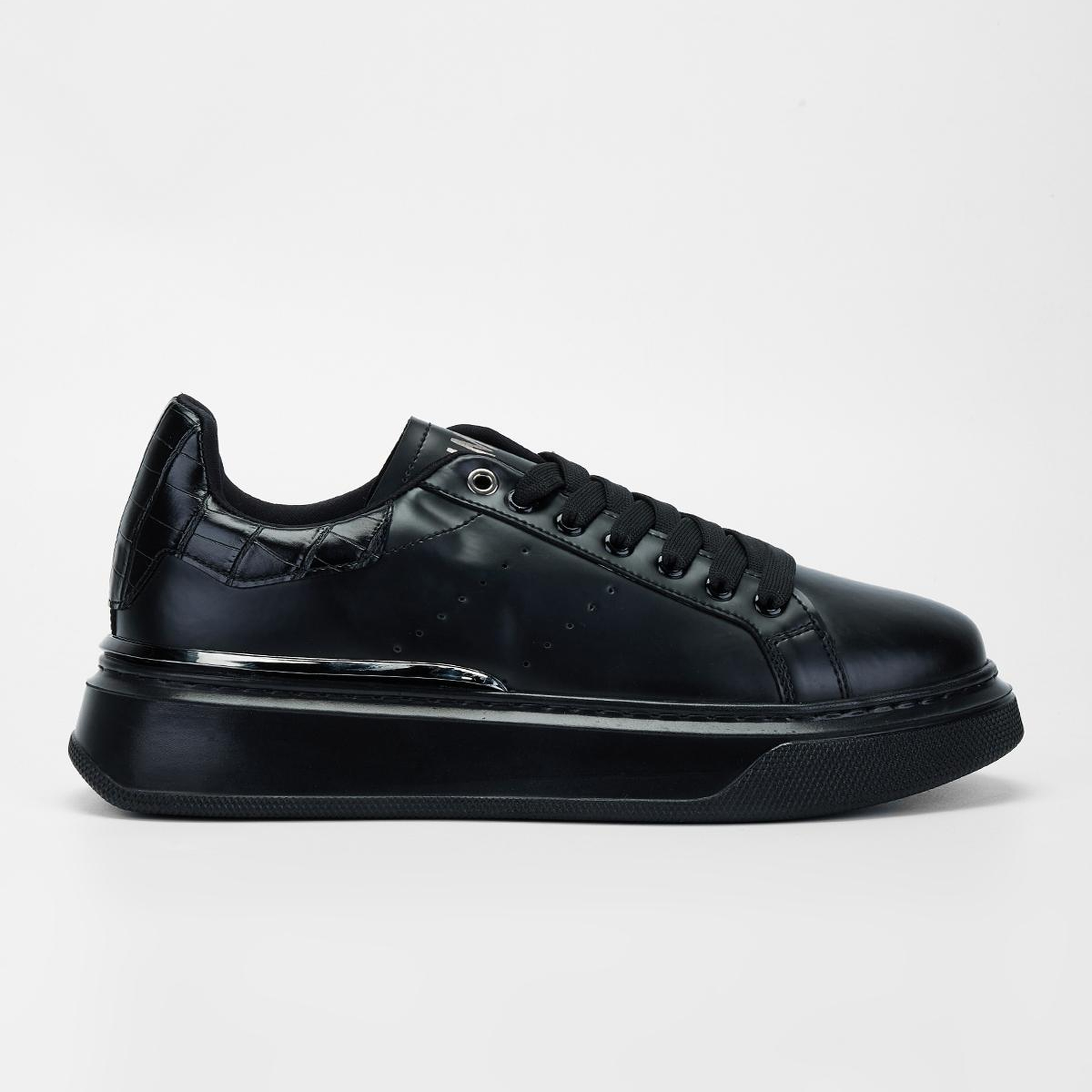 Valmenti Erkek Suni Deri Siyah Sneakers & Spor Ayakkabı