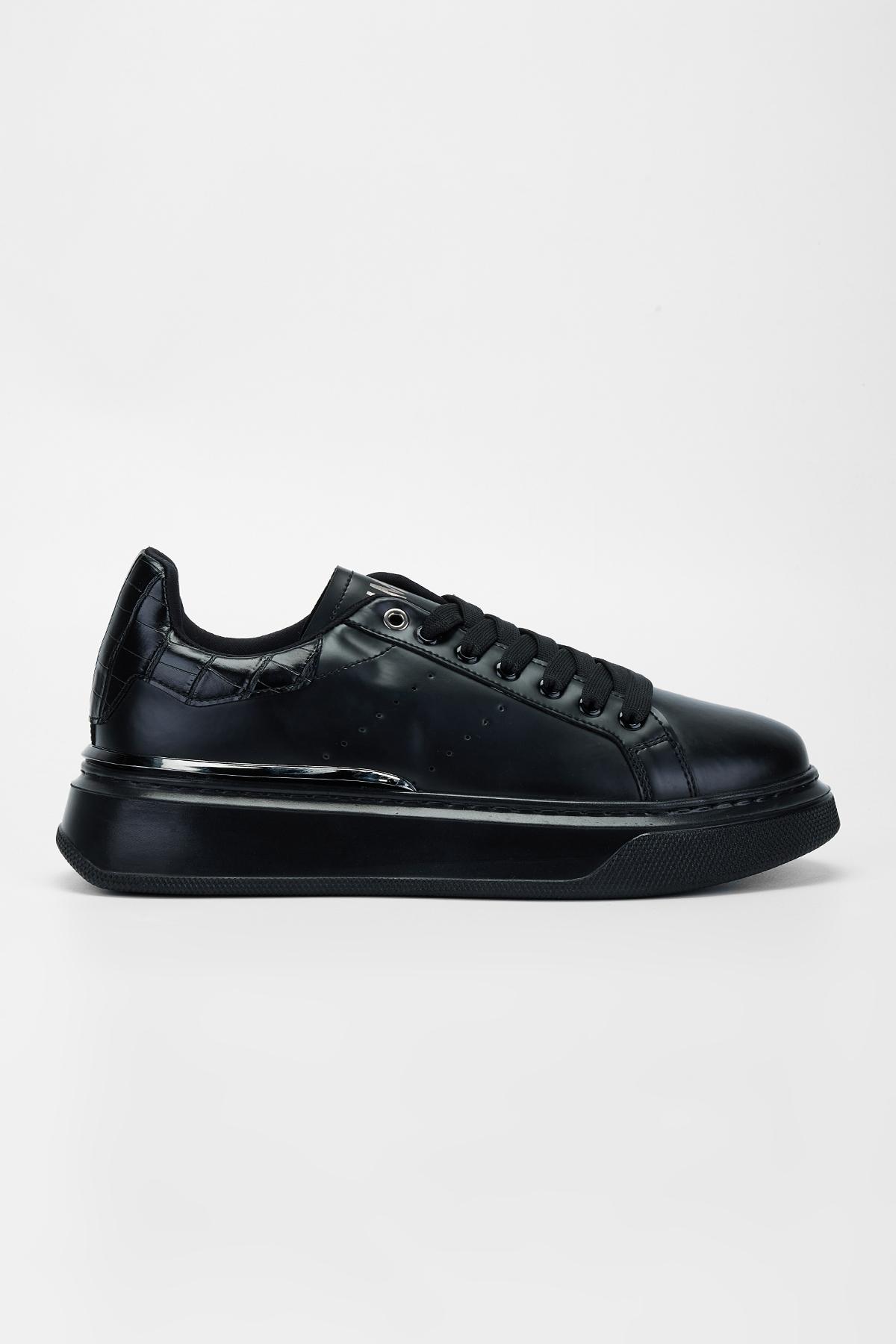 Valmenti Erkek Suni Deri Siyah Sneakers & Spor Ayakkabı