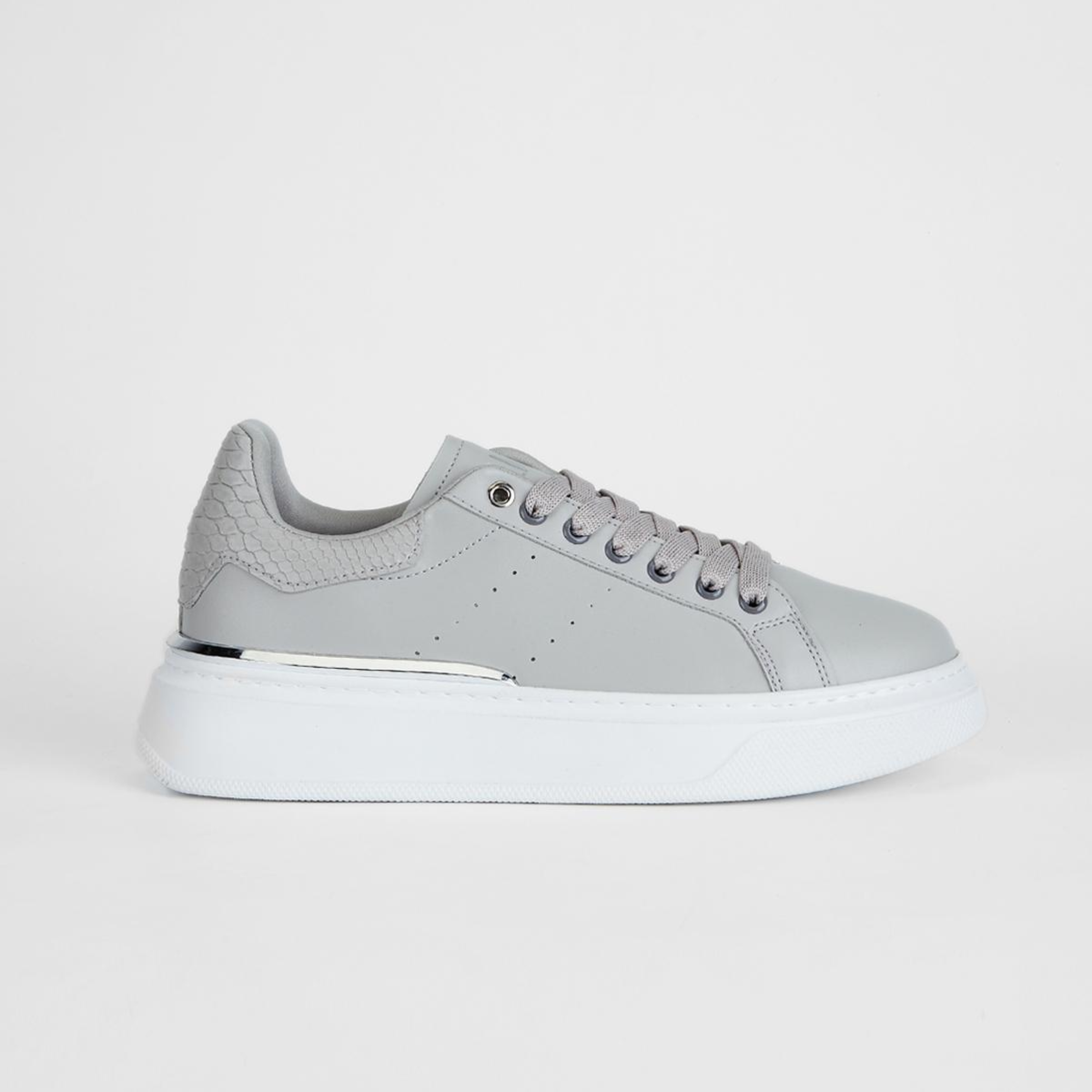 Valmenti Erkek Suni Deri Gri Sneakers & Spor Ayakkabı