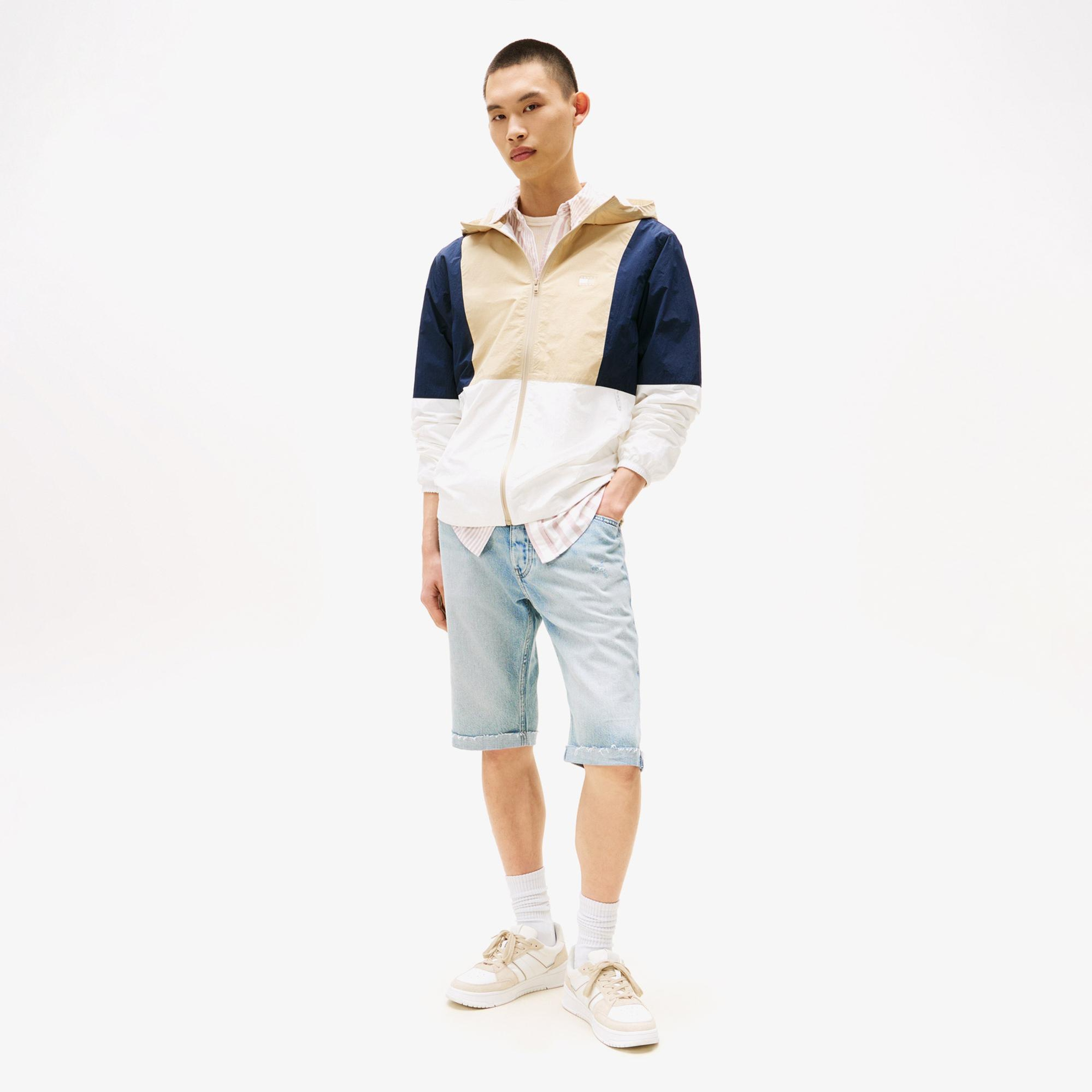 Tommy Jeans Chicago Erkek Beyaz Yağmurluk