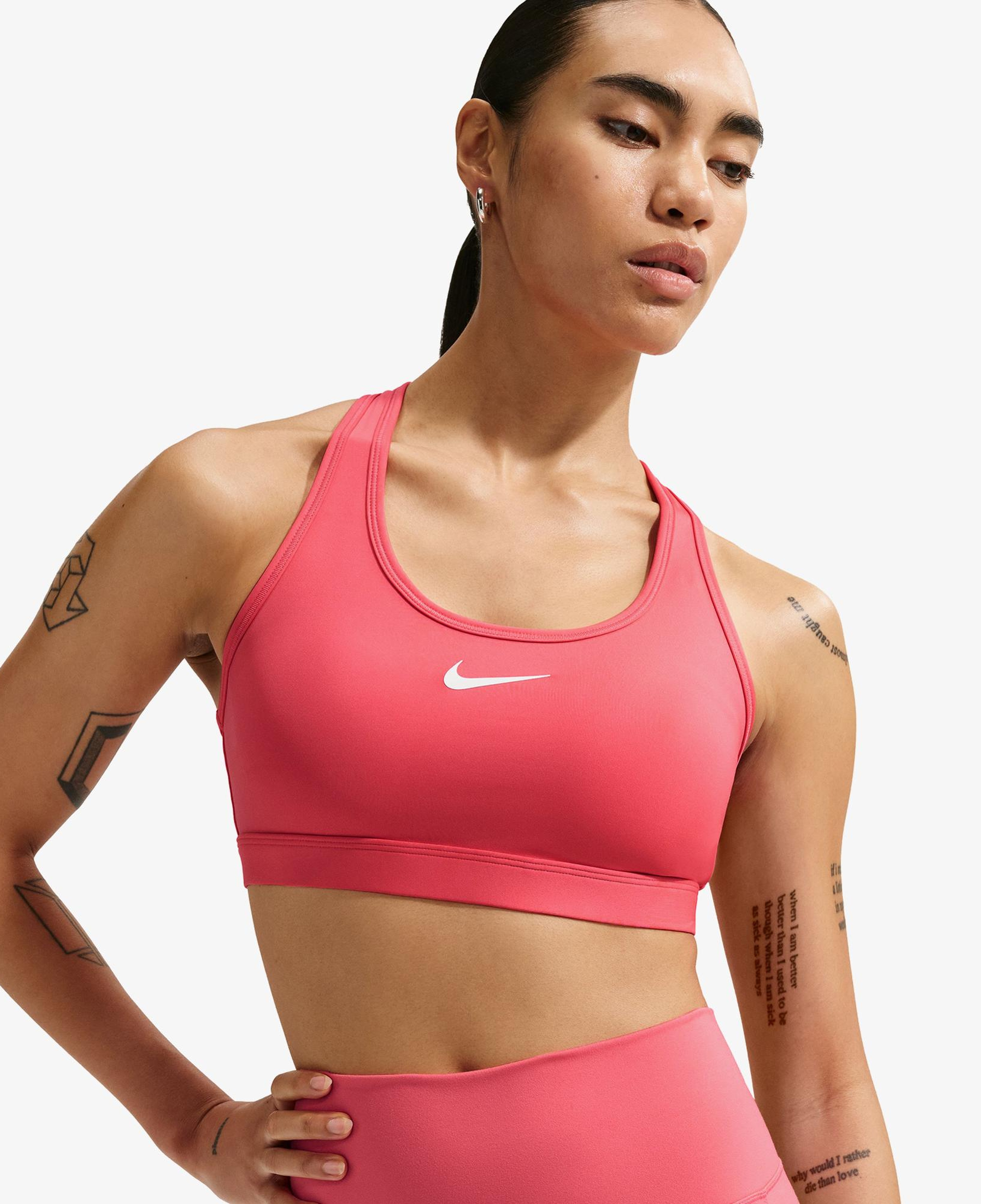 Nike Swoosh Medium Support Kadın Pembe Bra