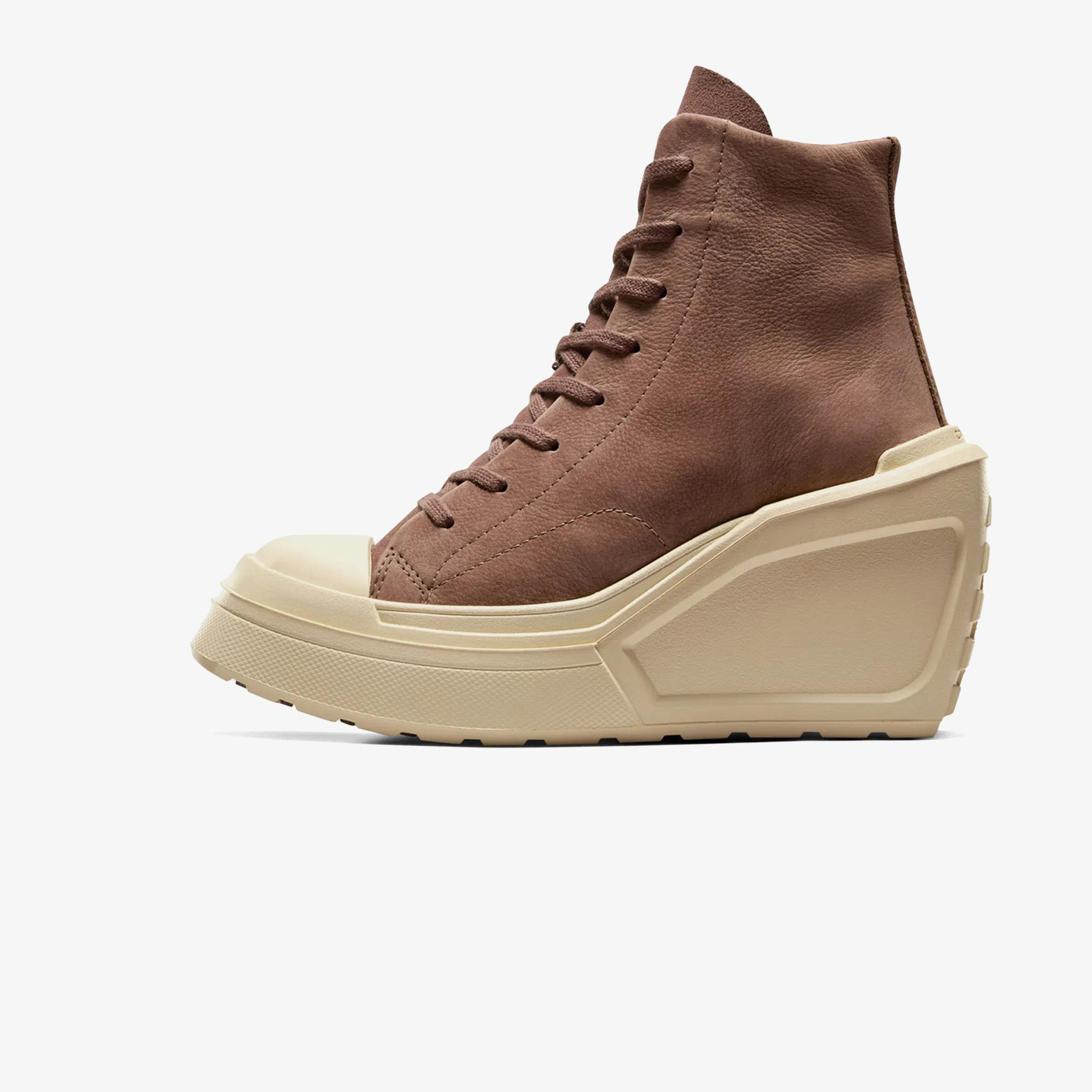 Converse Chuck 70 De Luxe Wedge Kadın Kahverengi Deri Platform Sneaker