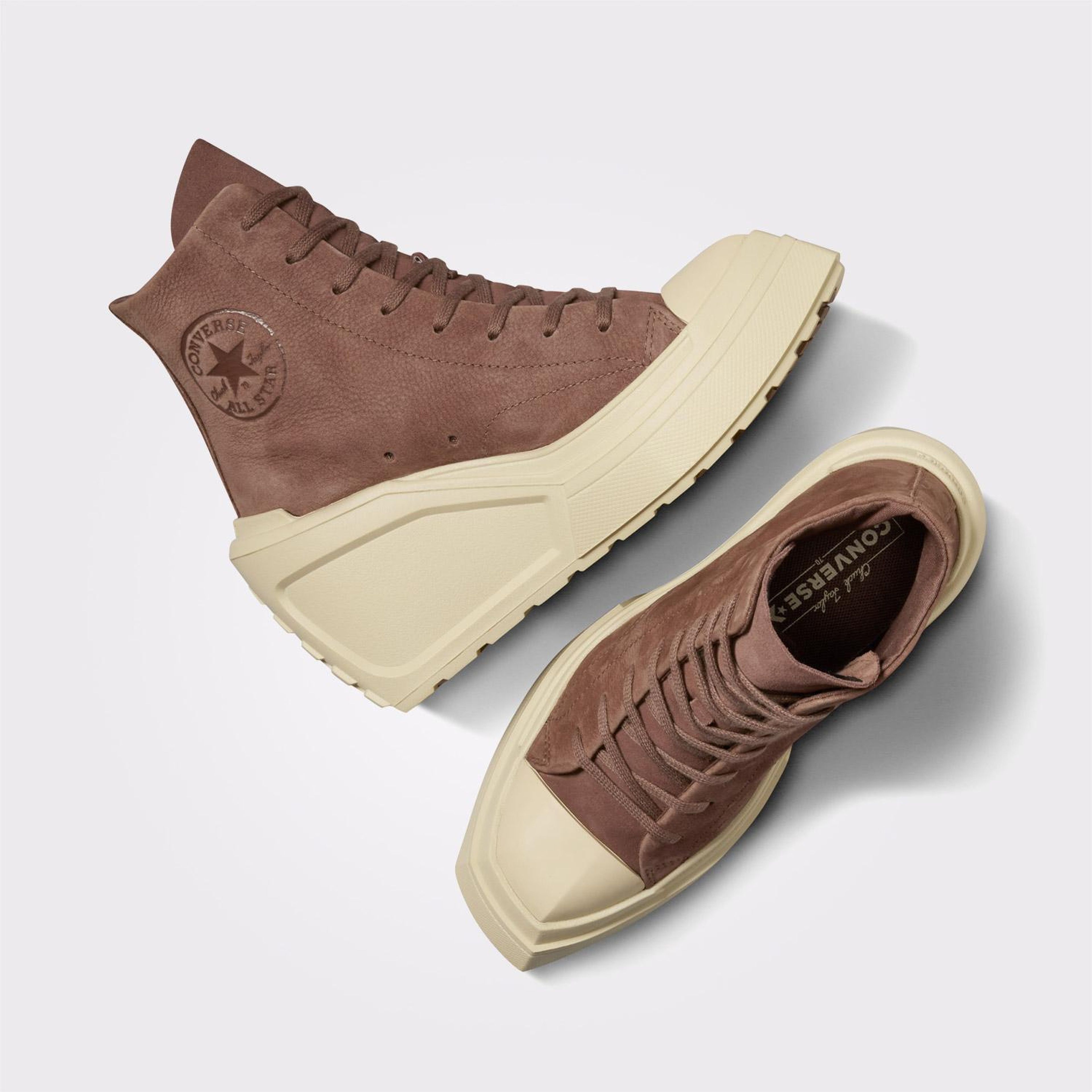 Converse Chuck 70 De Luxe Wedge Kadın Kahverengi Deri Platform Sneaker