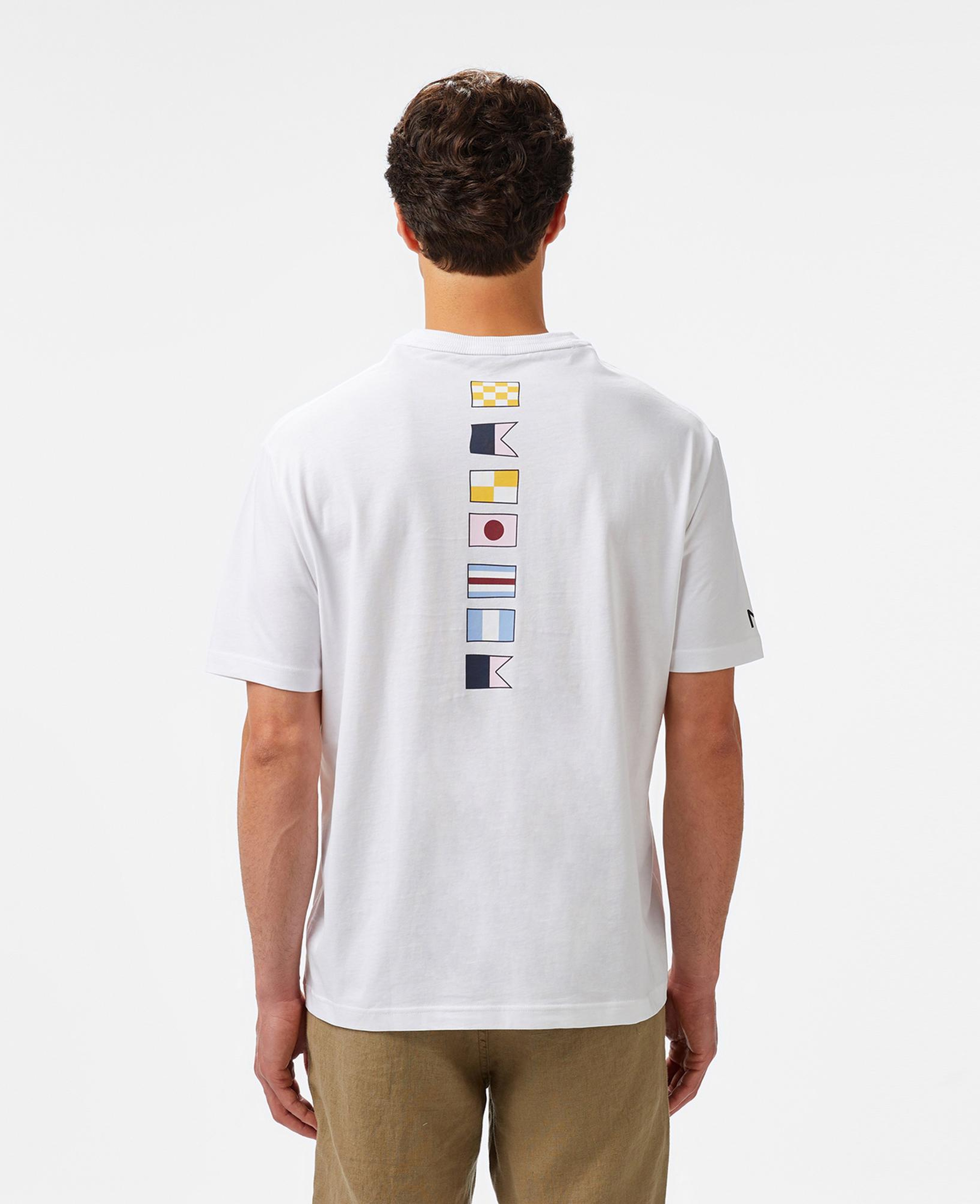 Nautica Erkek Beyaz Oversize Fit Baskılı T-Shirt