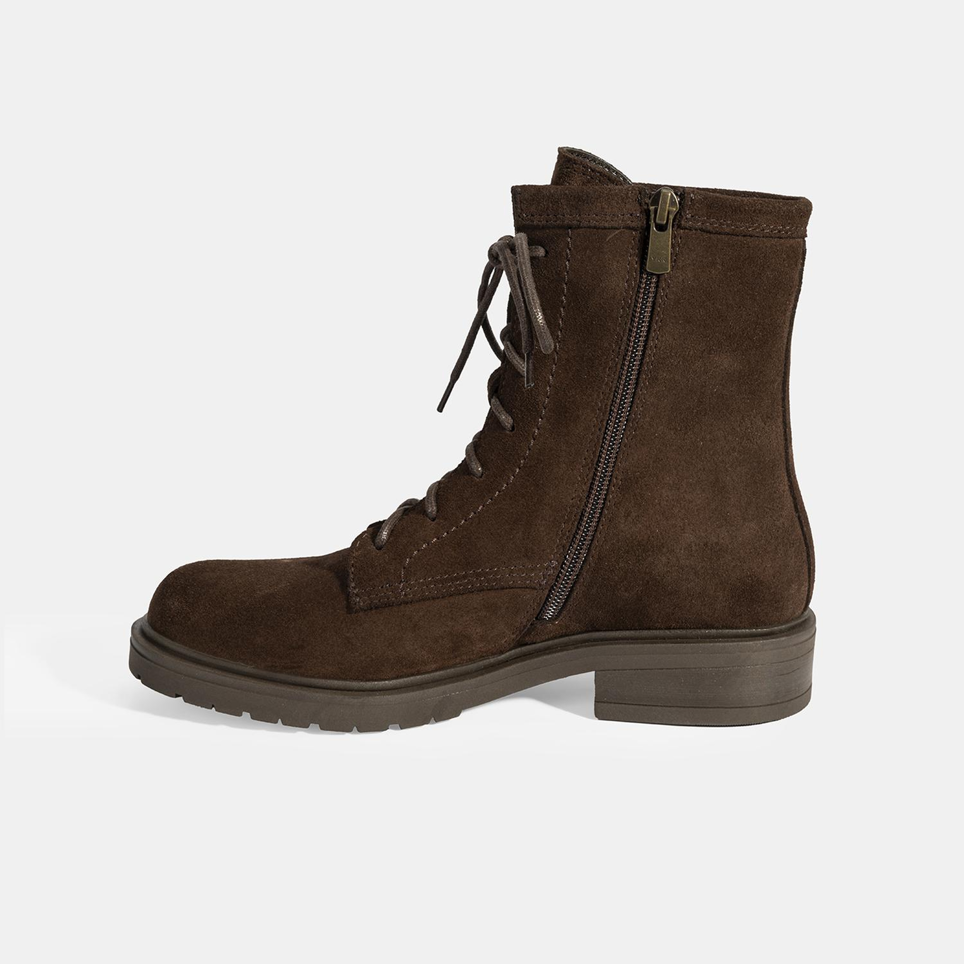 Kadın Kahve Bağcık Detaylı Süet Bot