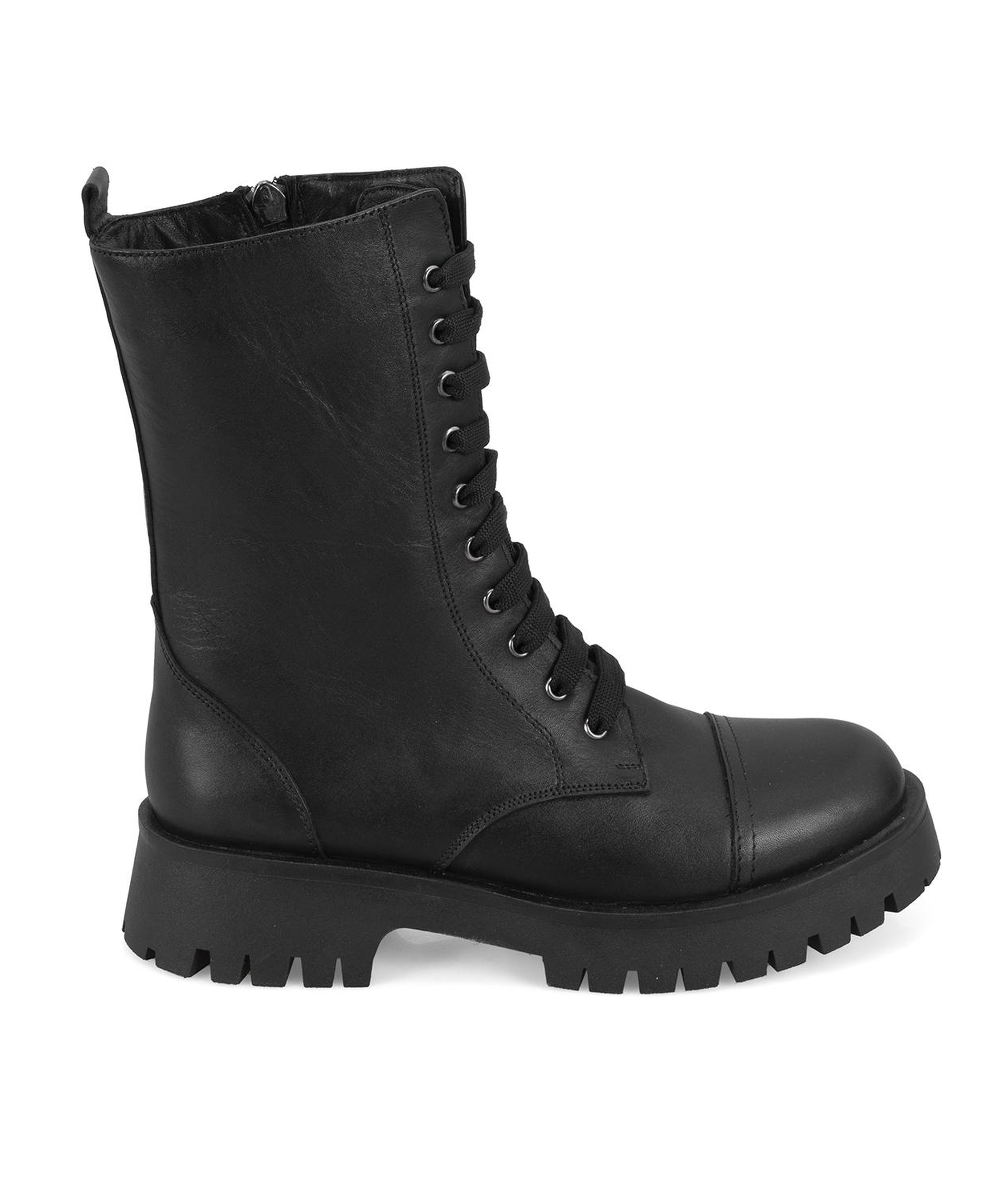 Kadın Siyah Deri Bot