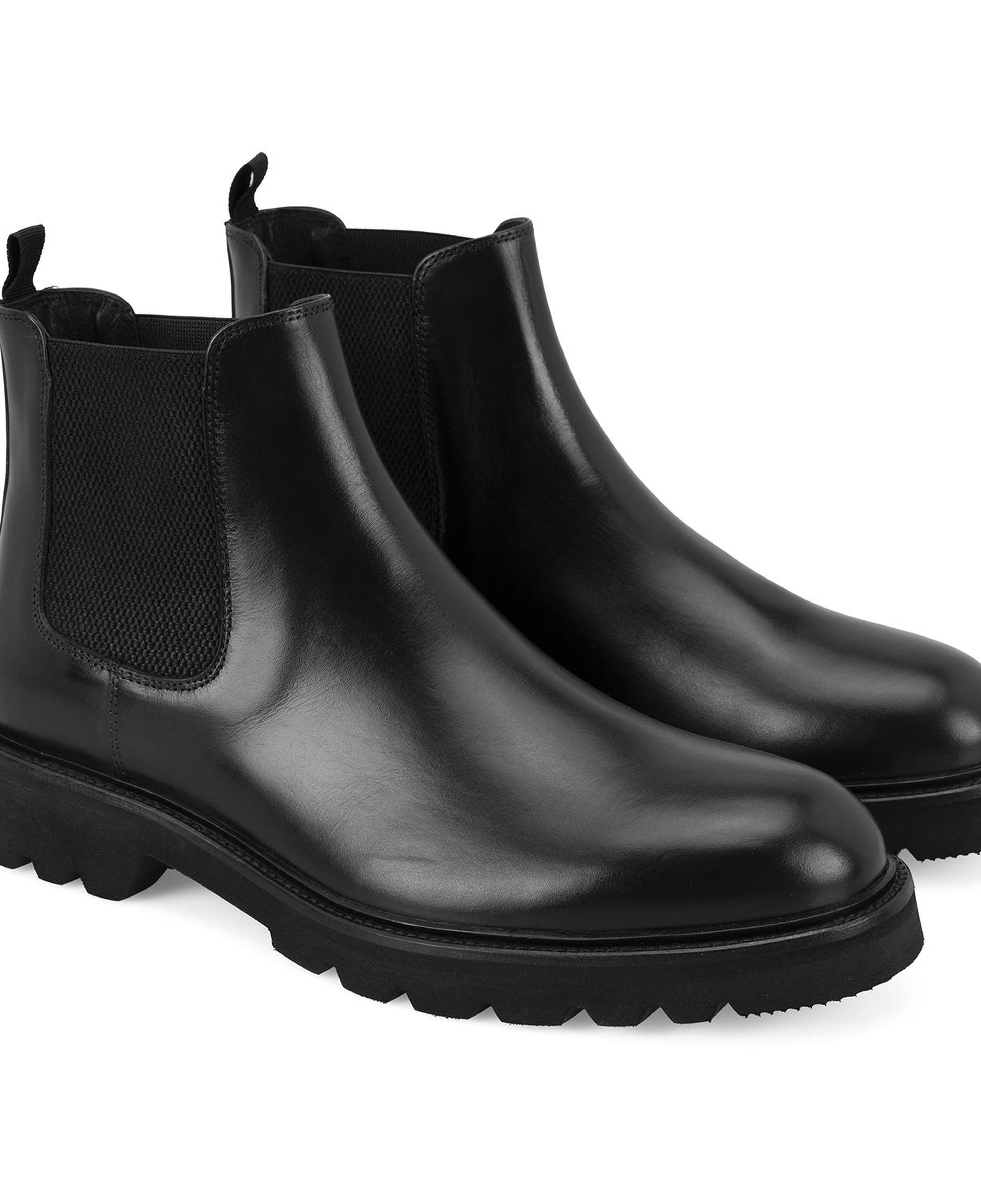 Gage Siyah Erkek Lastikli Deri Chelsea Bot