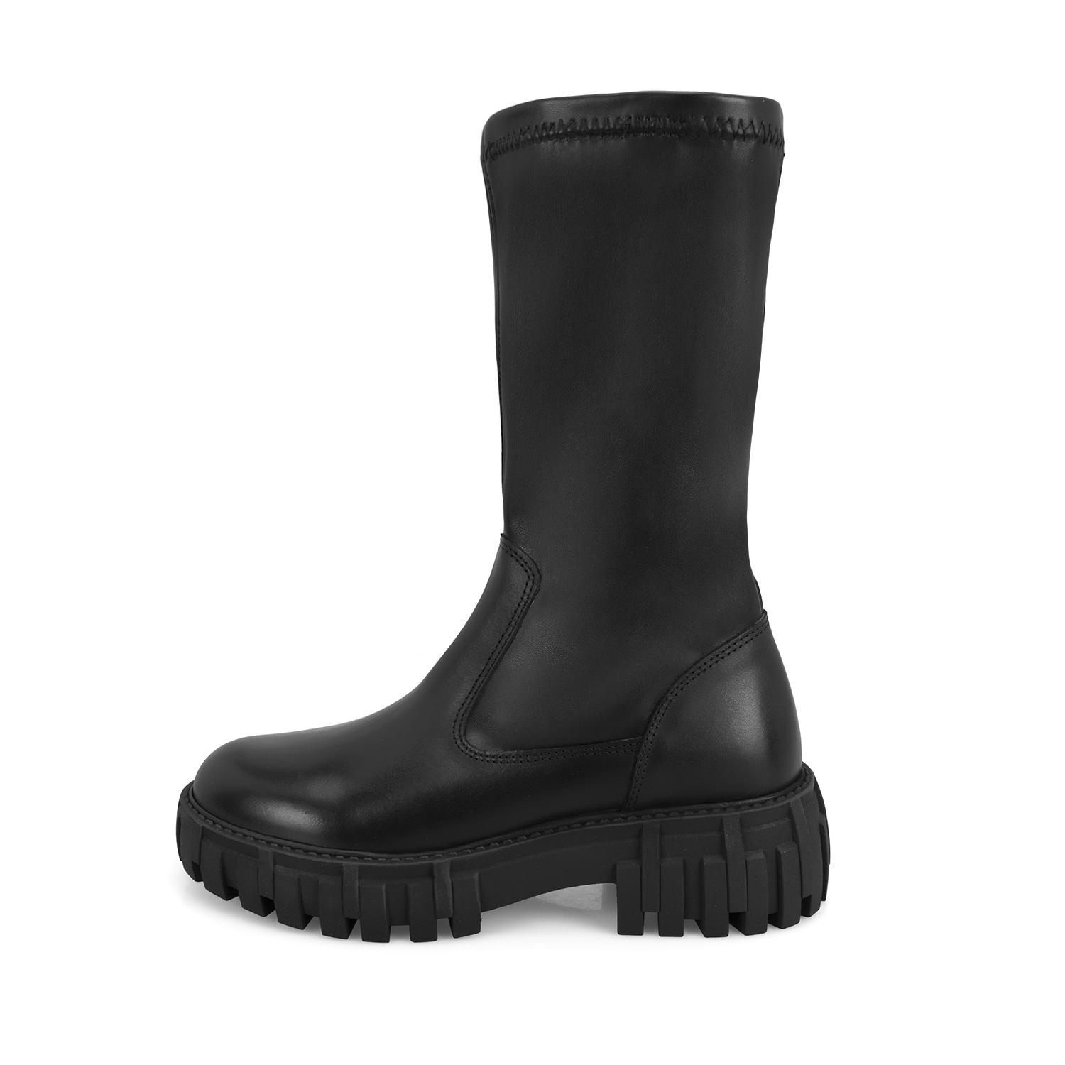 Kadın Siyah Deri Bot