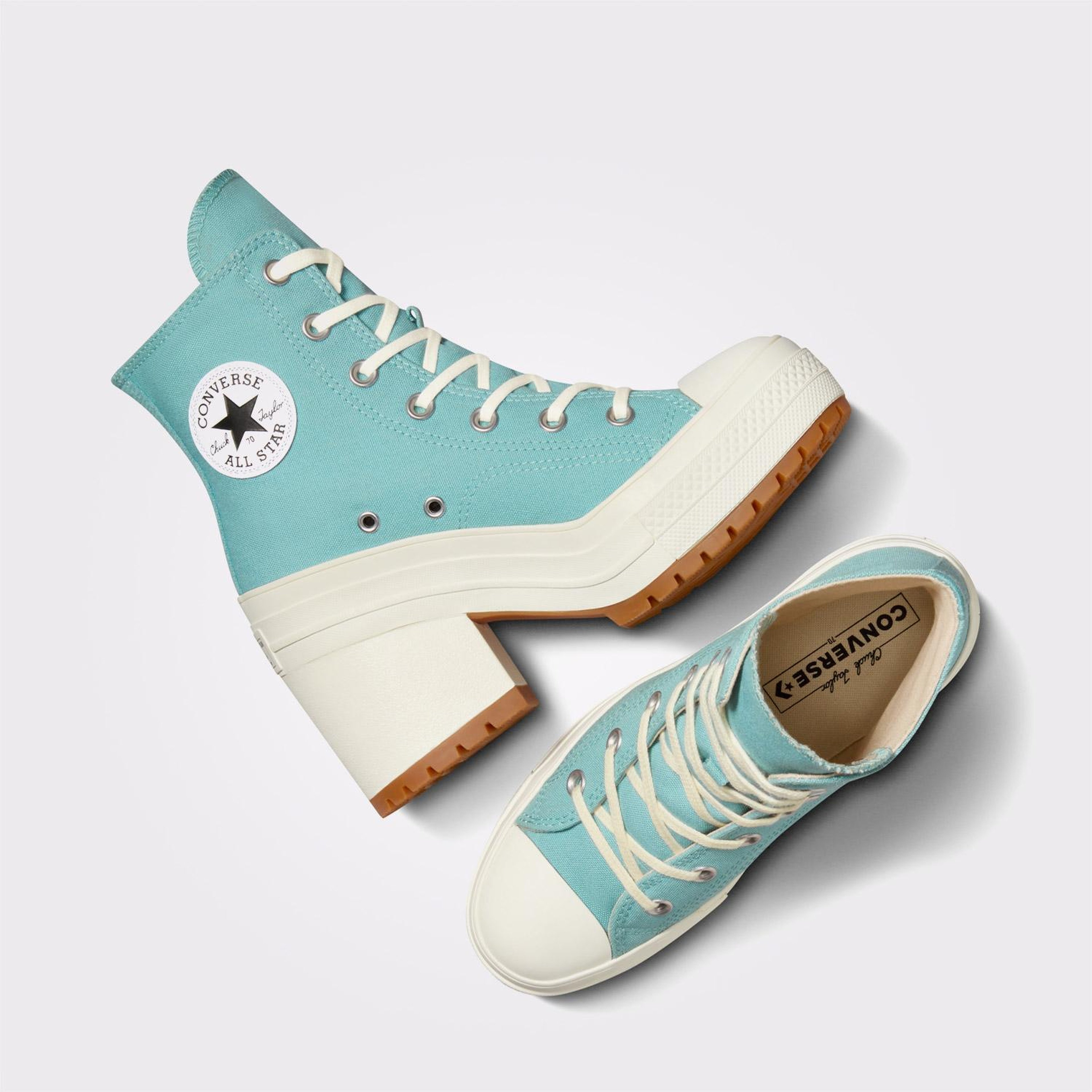 Converse Chuck 70 De Luxe Heel Unisex Mavi Platform Sneaker