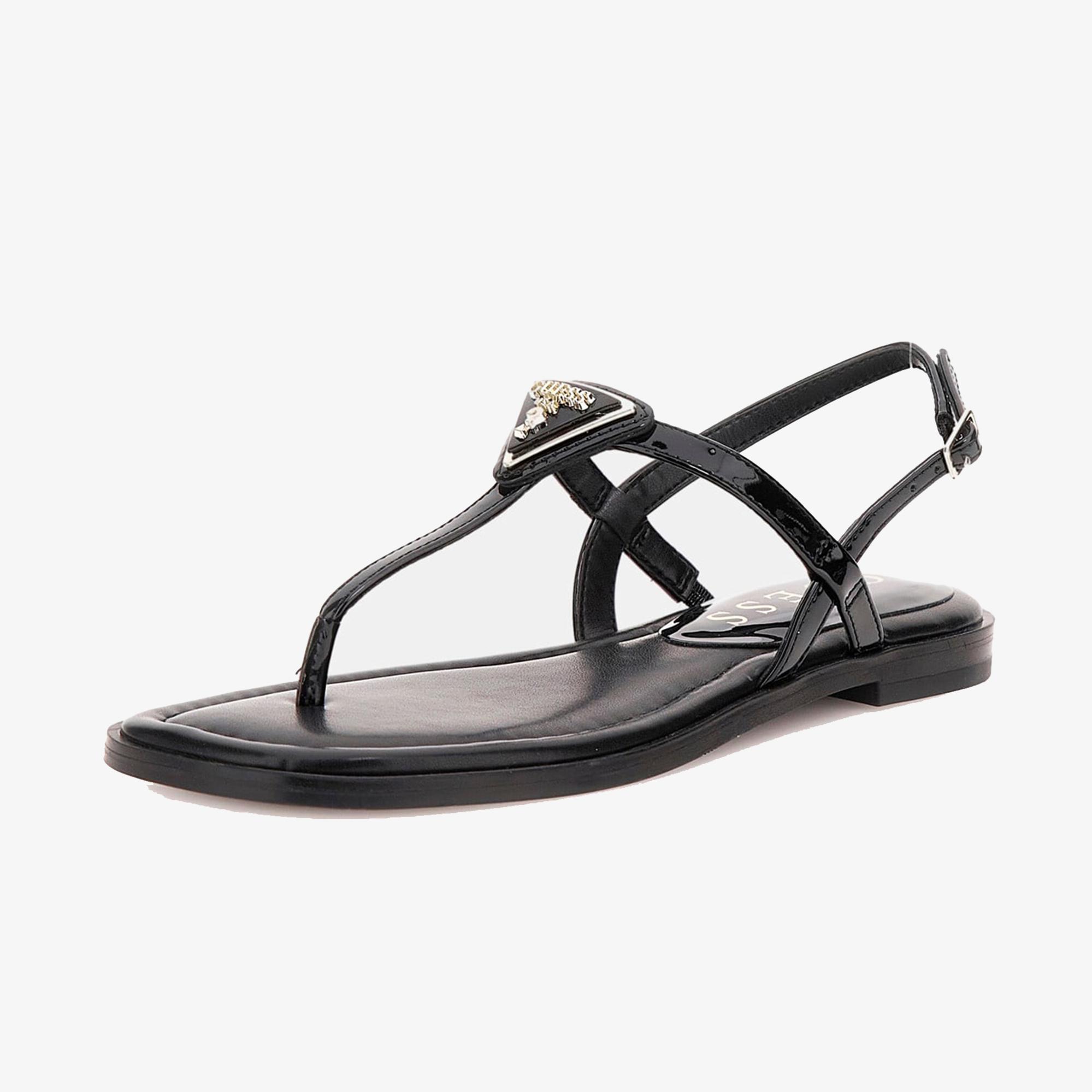 Guess Rainey 4 Patent Kadın Siyah Sandalet
