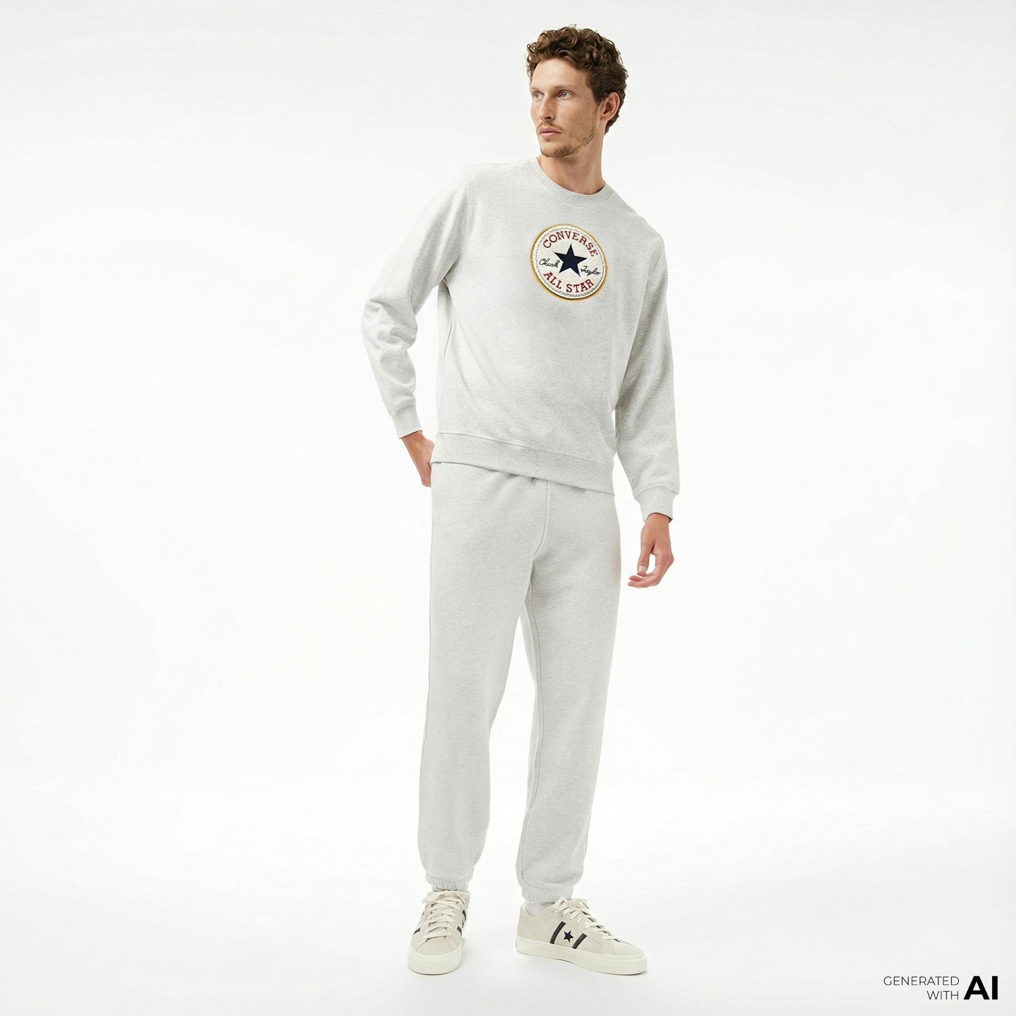 Converse Erkek Gri Sweatshirt