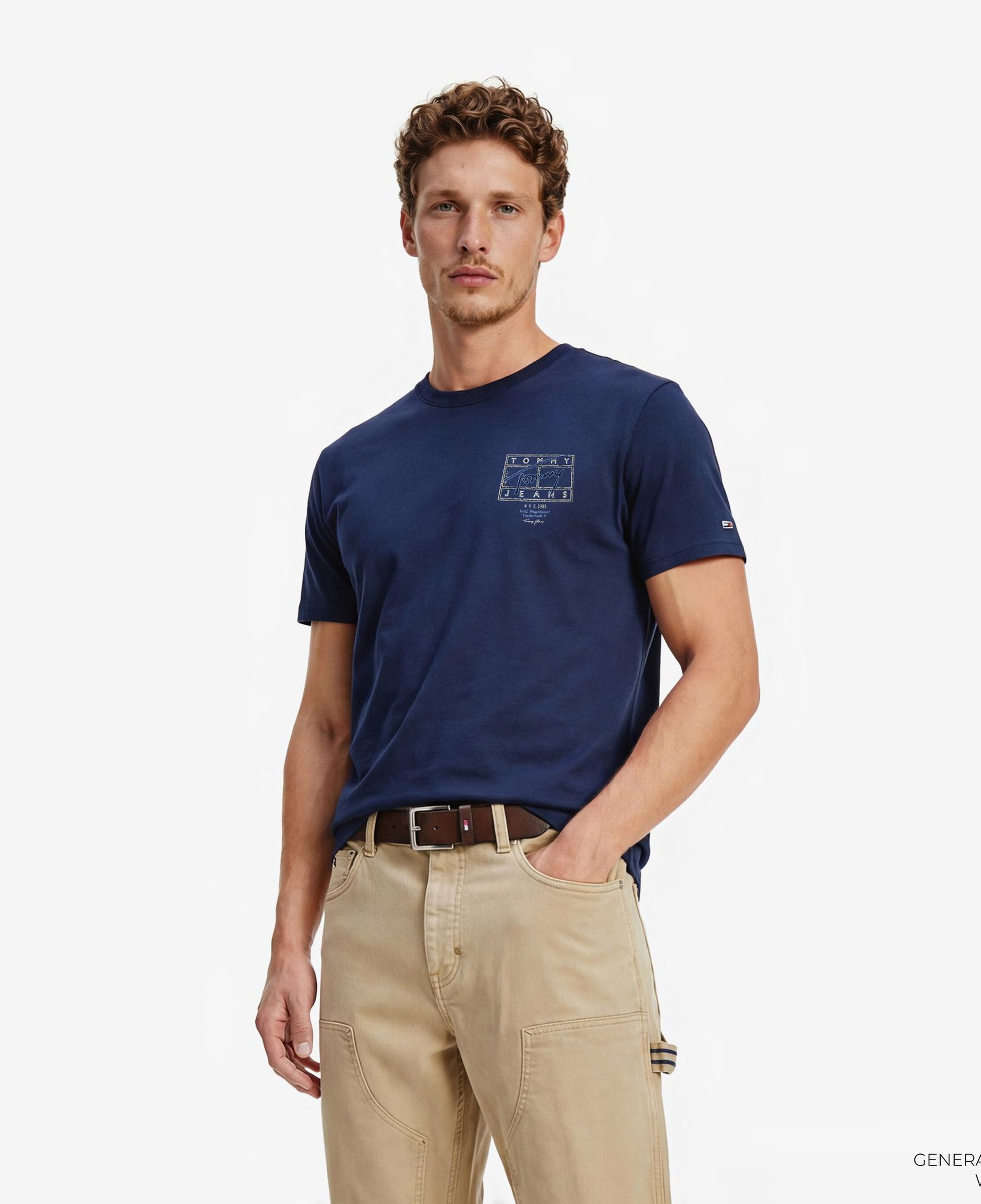 Tommy Hilfiger Signature Erkek Lacivert T-Shirt