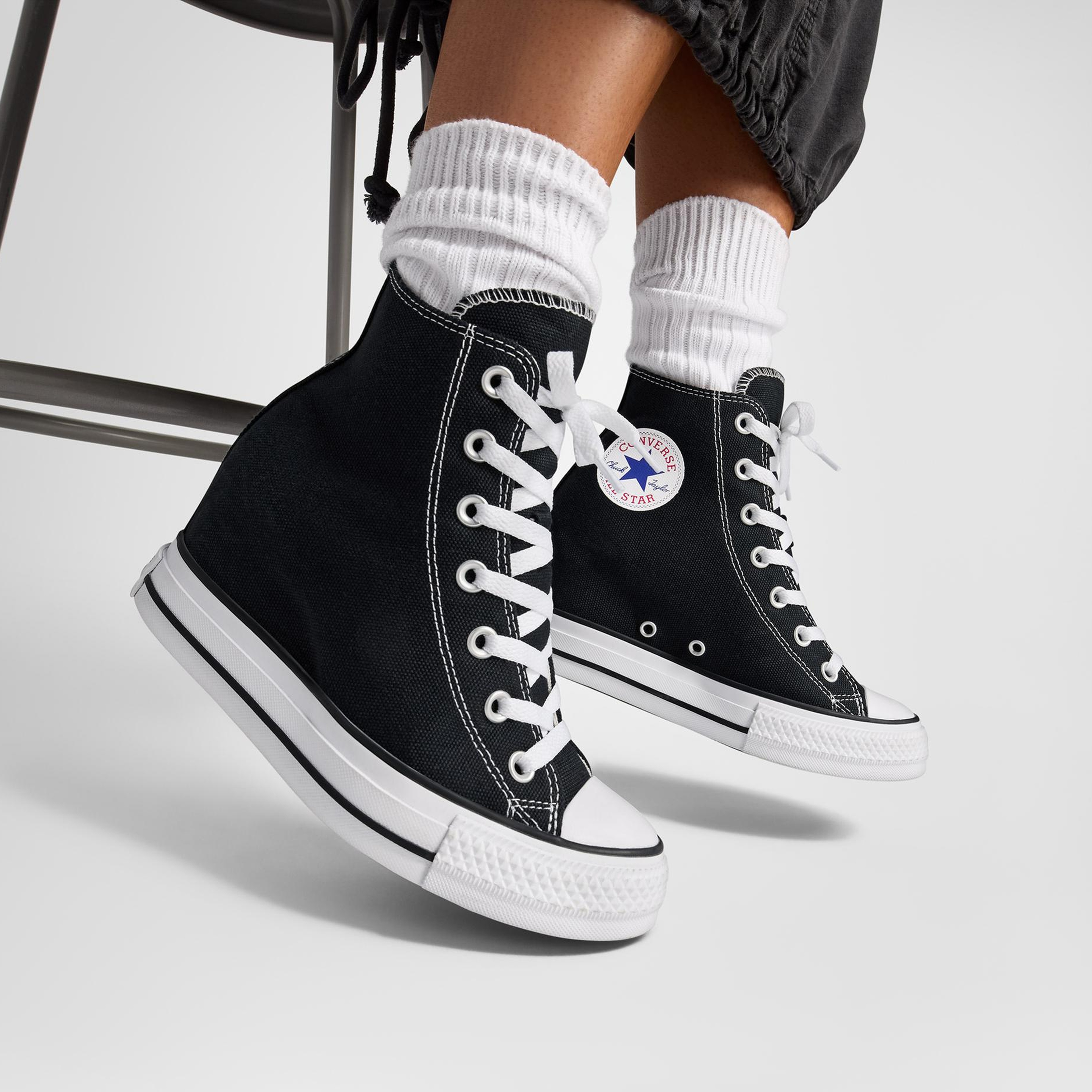 Converse Chuck Taylor All Star Wedge Kadın Siyah Platform Sneaker