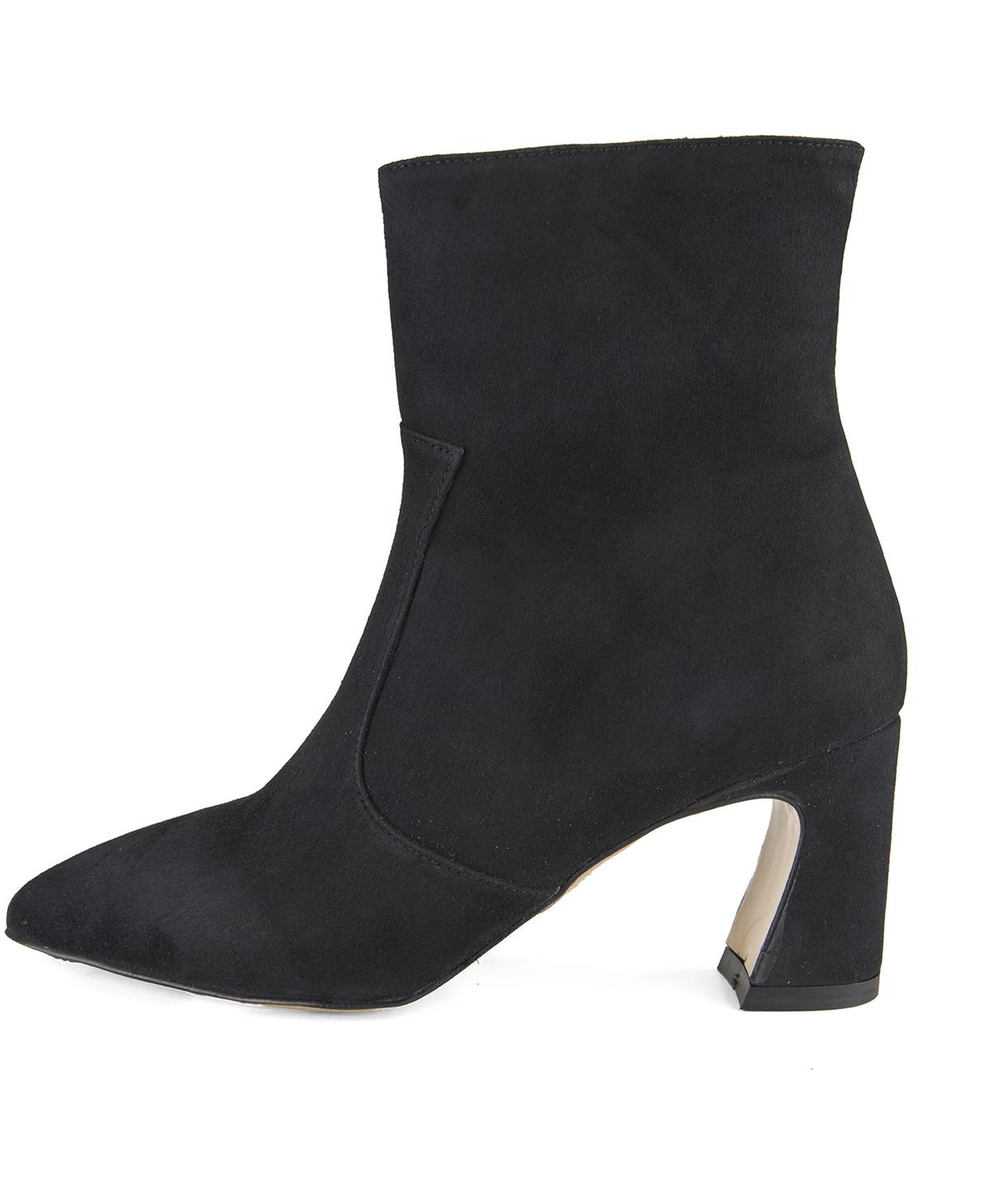 Kadın Siyah Topuklu Süet Bot